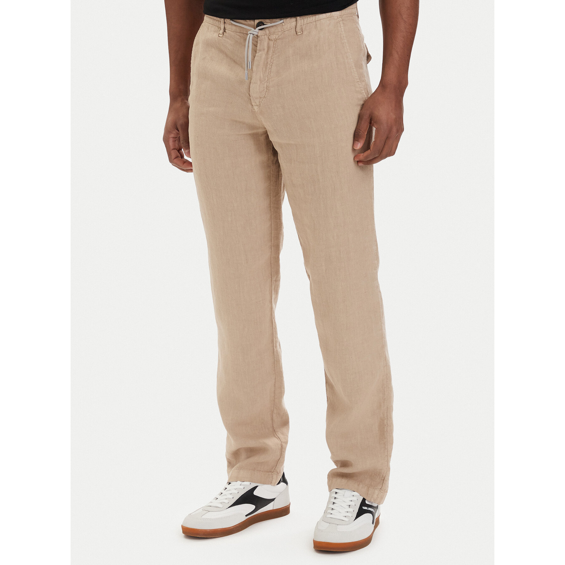 KARL LAGERFELD Chinosy 265358 562818 Beżowy Regular Fit
