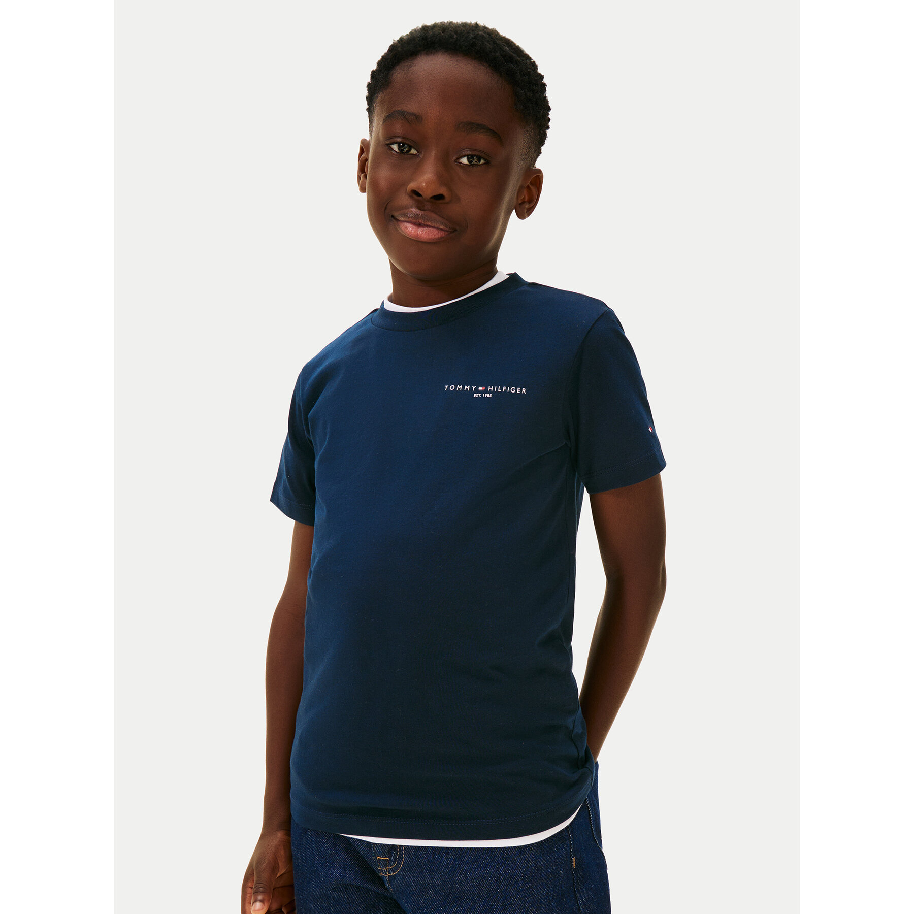 Tommy Hilfiger T-Shirt Mini Corp KS0KS00661 Granatowy Regular Fit
