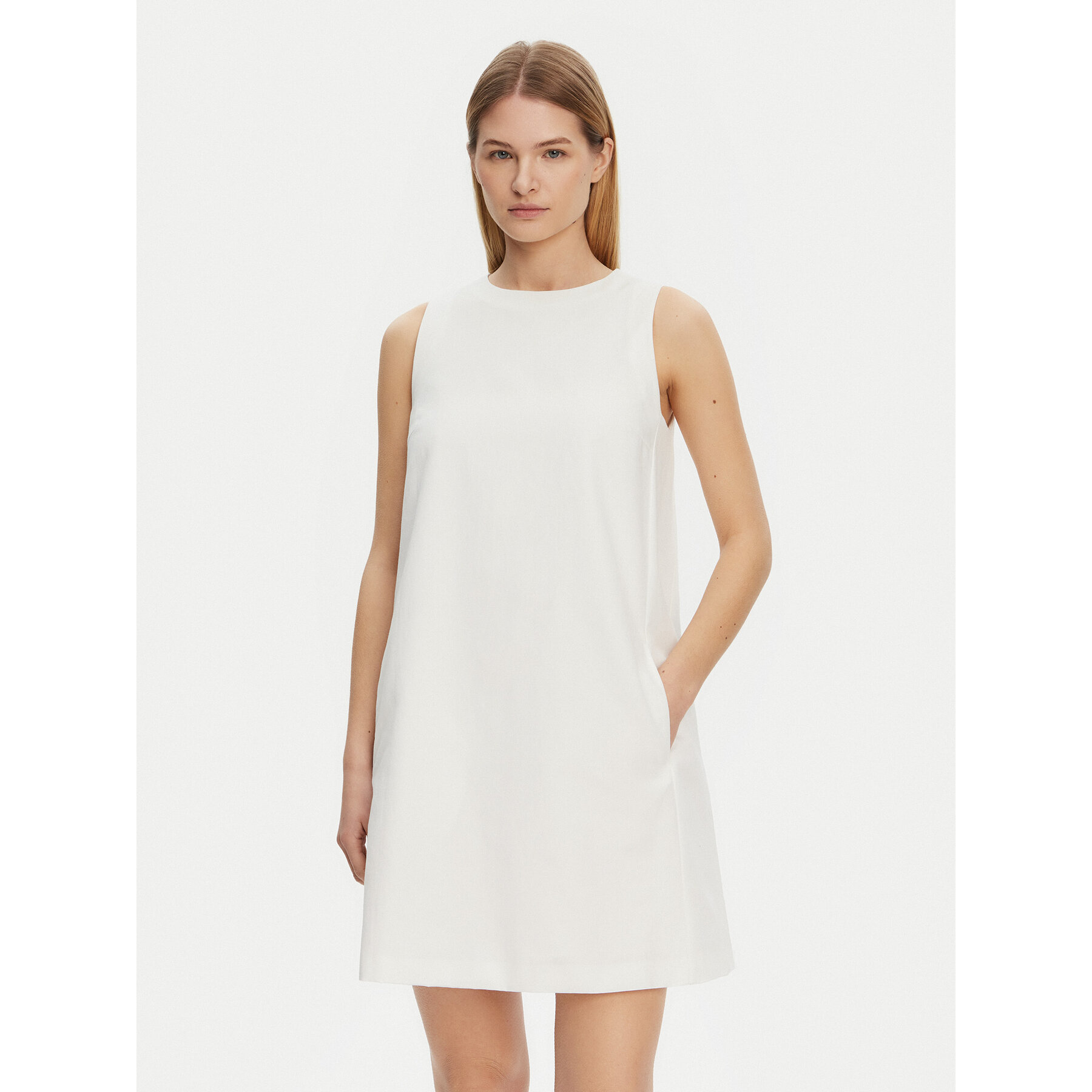 Weekend Max Mara Sukienka codzienna Racer 2515221102 Biały Regular Fit