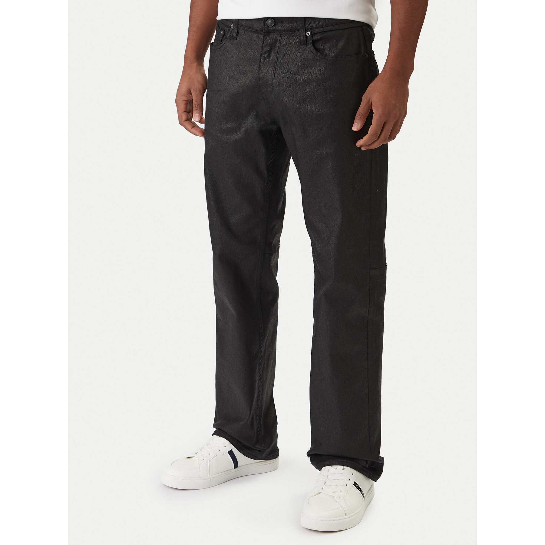 Guess Jeansy M6RAR7 D6460 Czarny Regular Fit