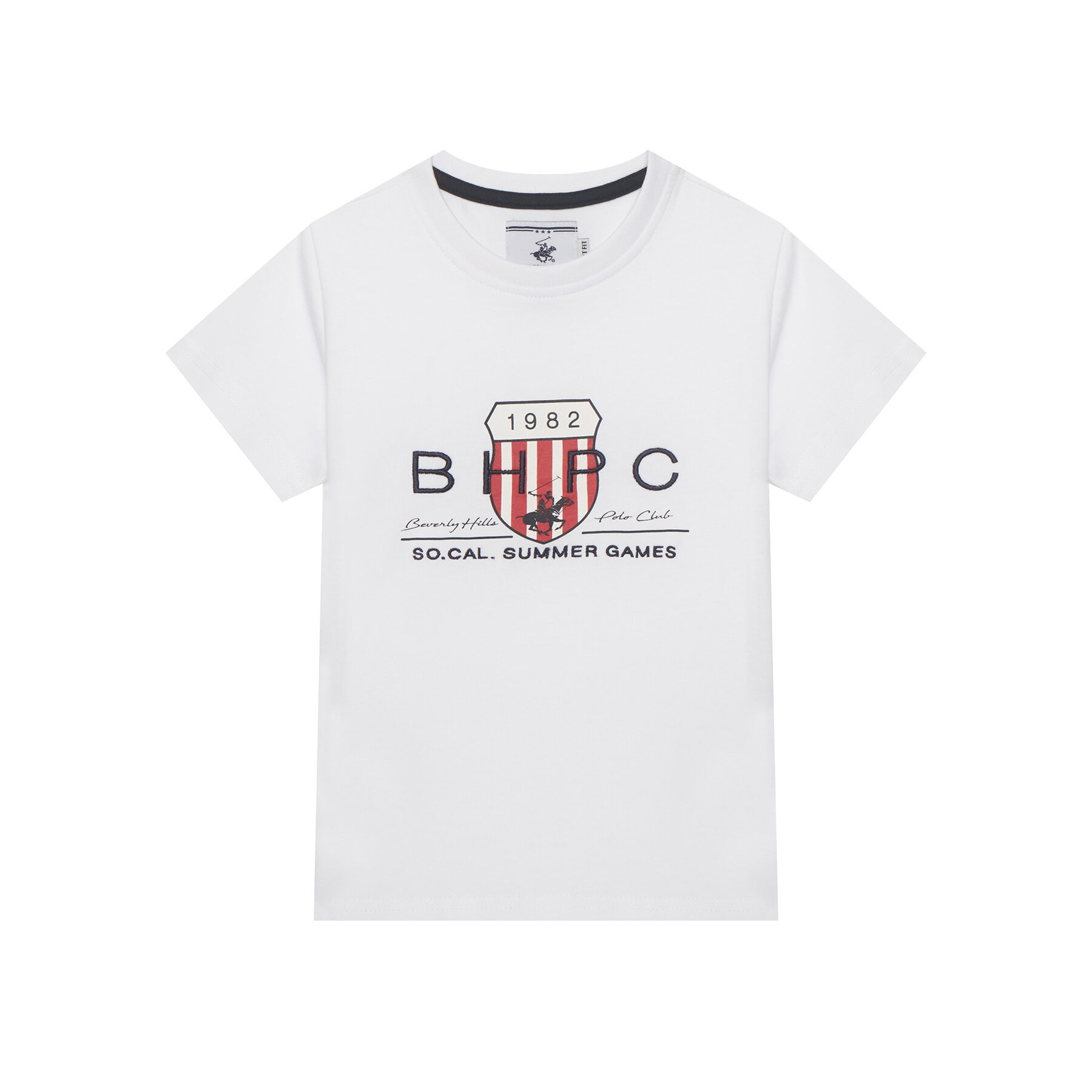 Beverly Hills Polo Club T-Shirt P-SS26B-TS414011 Biały Regular Fit
