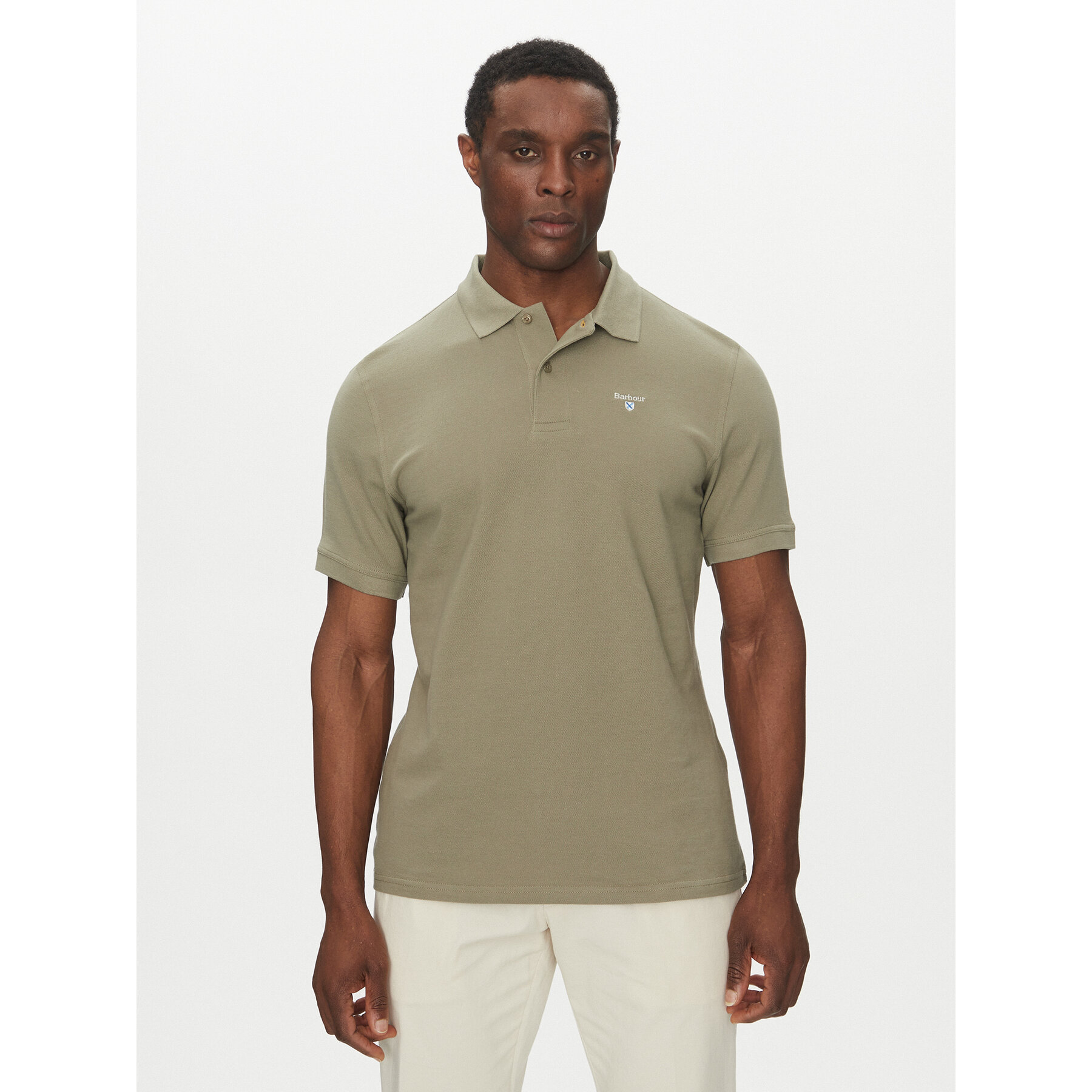 Barbour Polo Original Sports MML0358OL38 Khaki Regular Fit