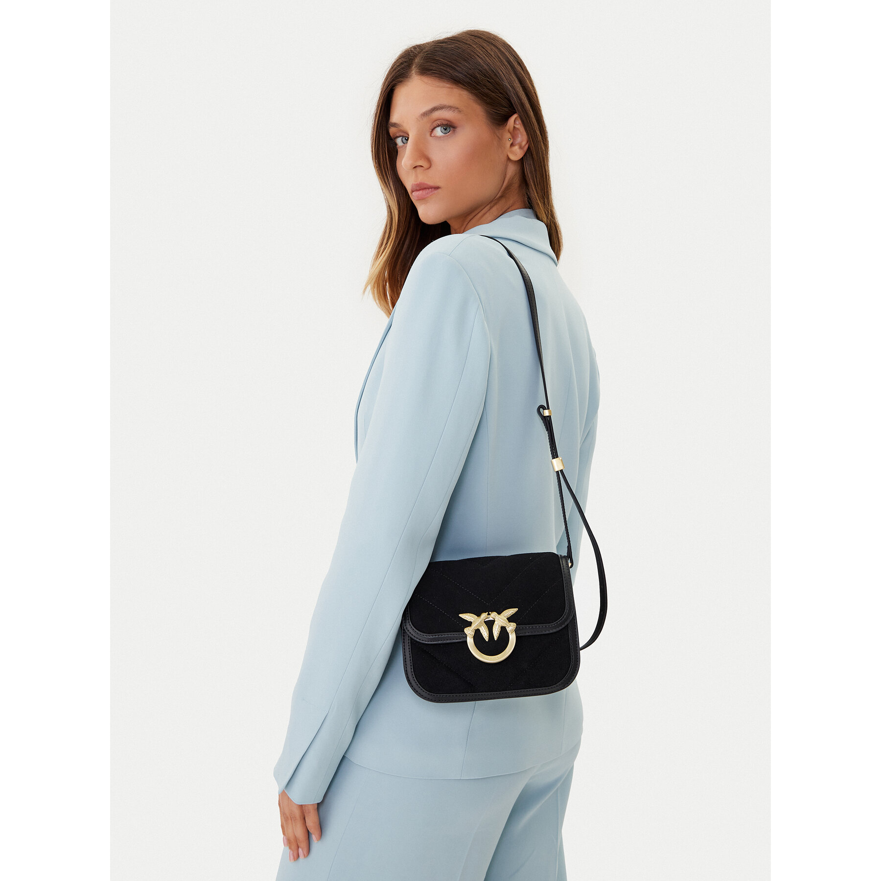 PINKO Torebka Love Box Bag Fl Mini AI 25-26 PLTT 104297 A2JH Czarny