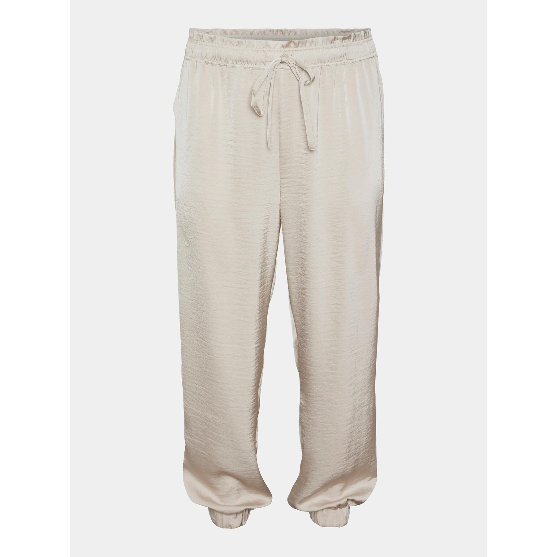 Vero Moda Curve Spodnie materiałowe Marys 10301979 Écru Loose Fit