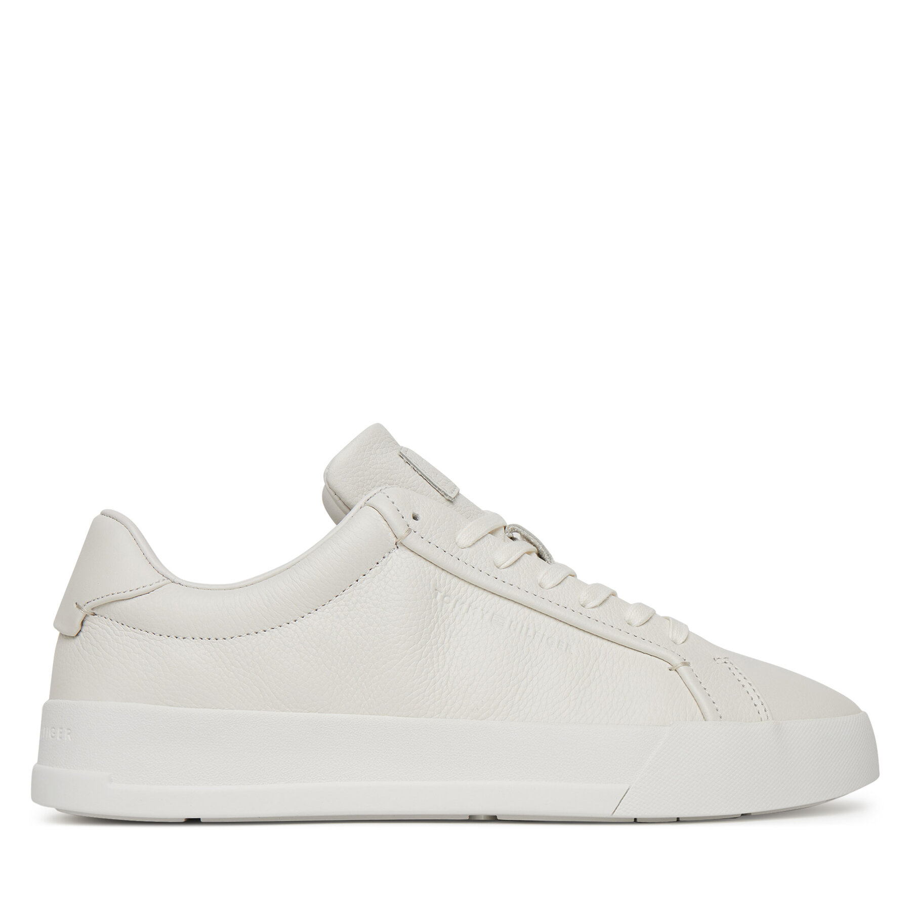 Tommy Hilfiger Sneakersy Court Best Tumbled Lth FM0FM05324 Écru