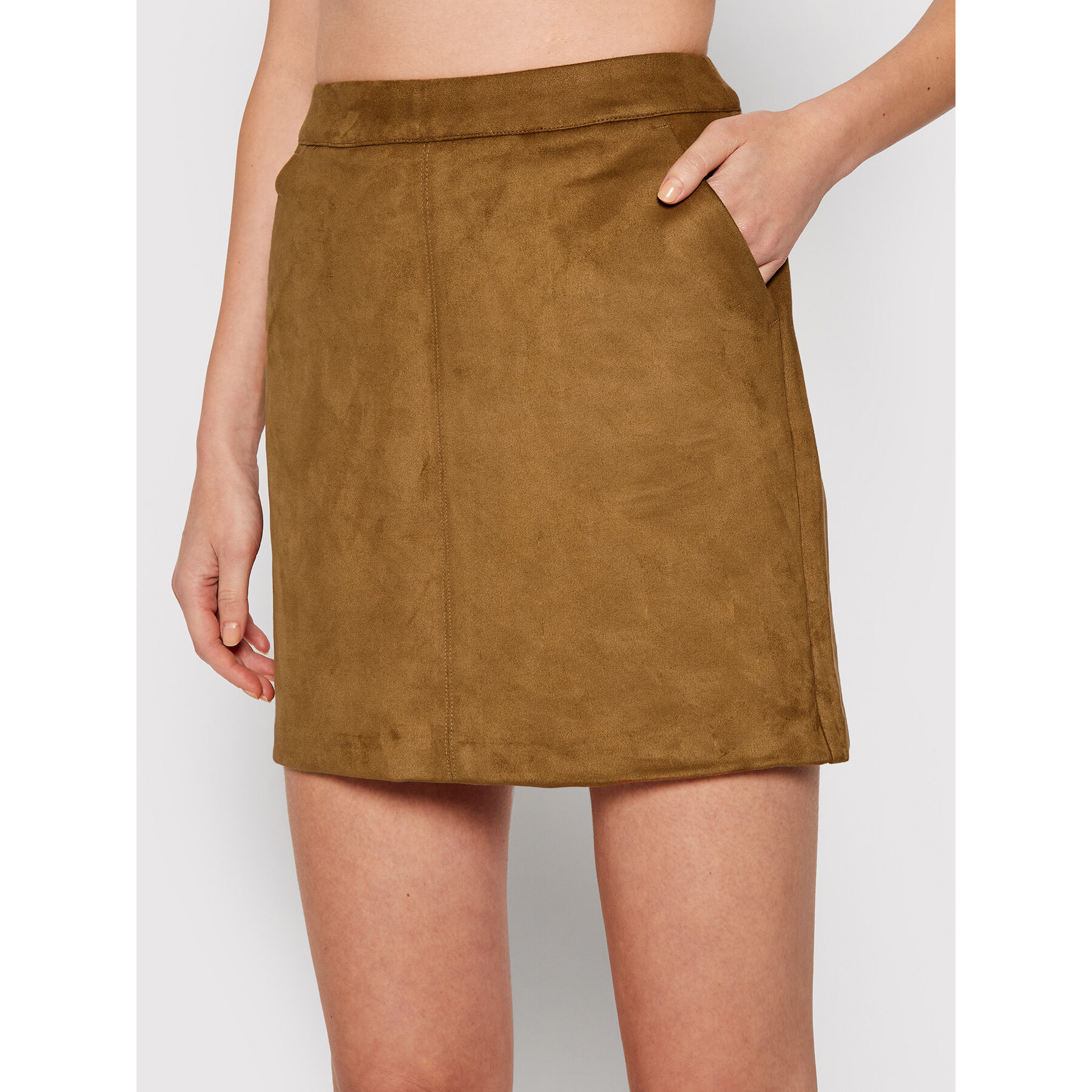 Vero Moda Spódnica mini Donnadina 10210430 Brązowy Regular Fit