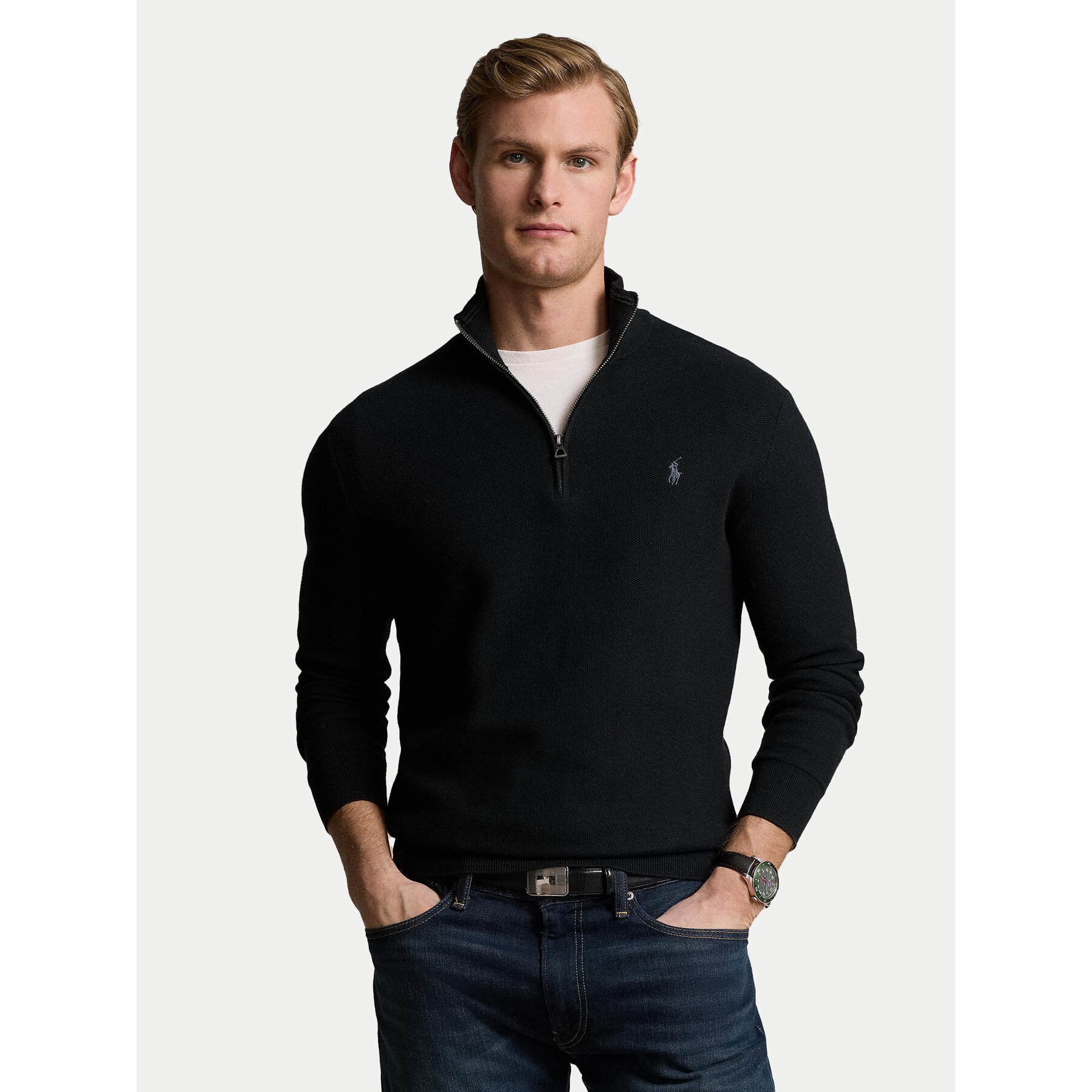 Polo Ralph Lauren Sweter 710932304505 Czarny Regular Fit