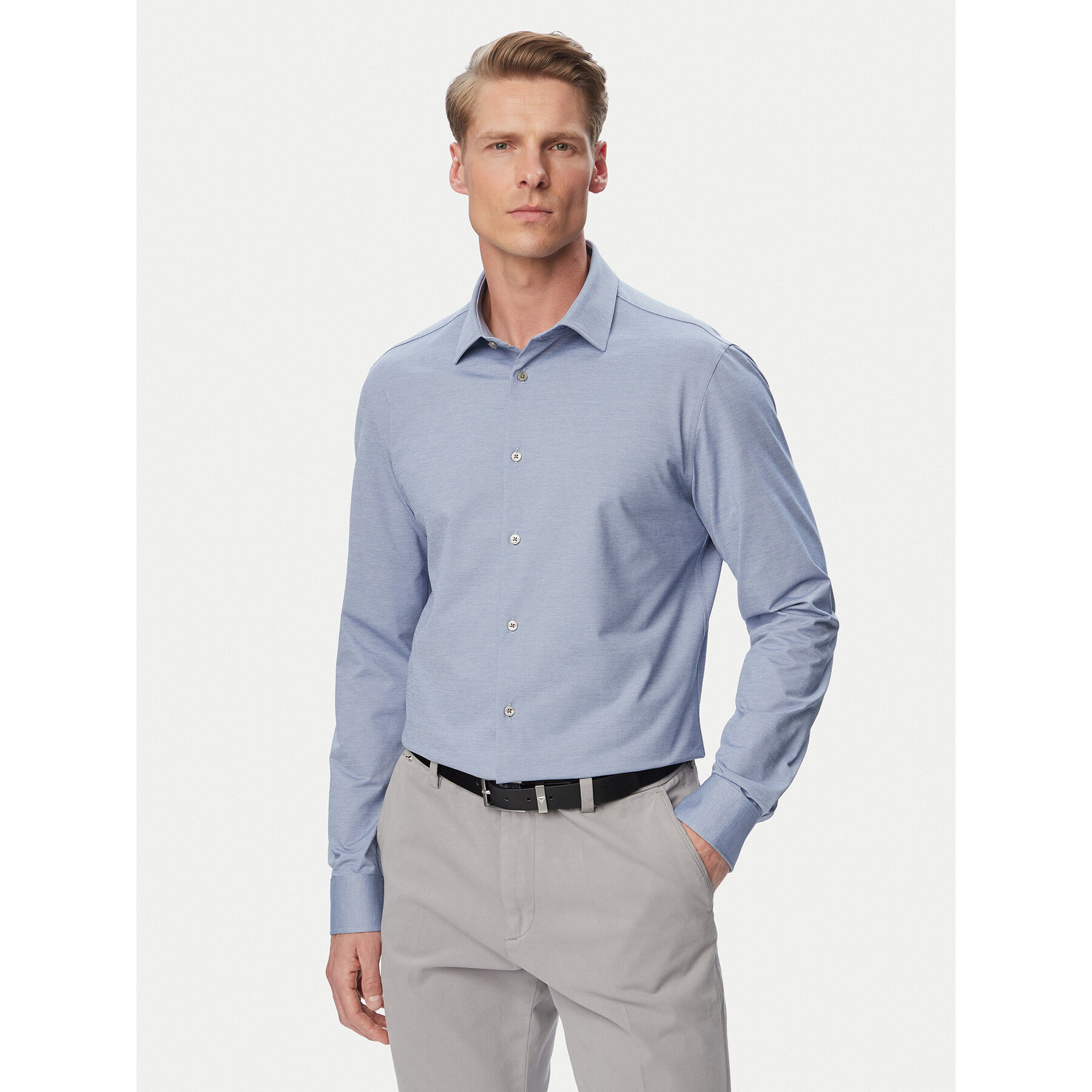 Calvin Klein Koszula LV019EU146 Niebieski jasny Slim Fit