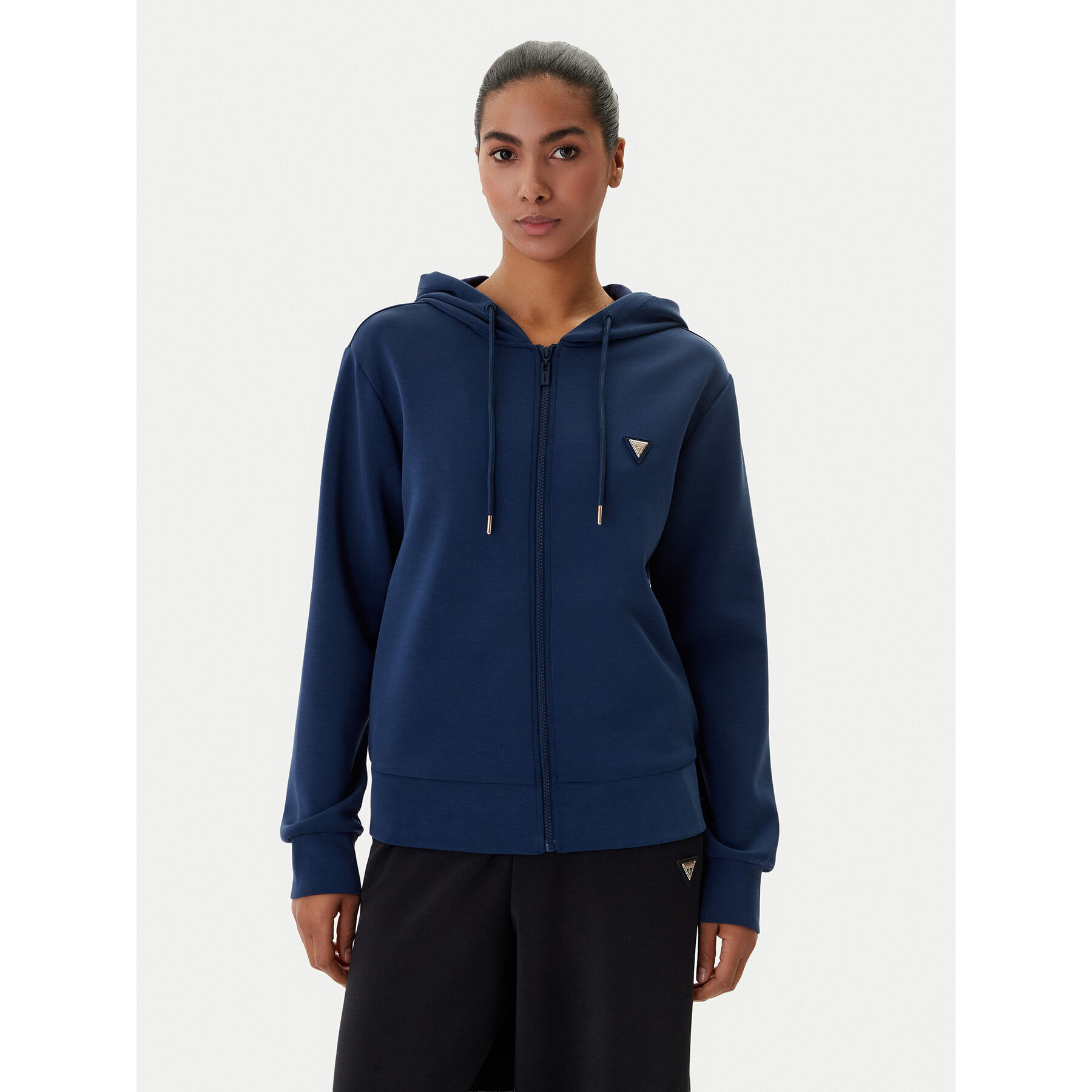 Guess Bluza V4YQ06 KCAY2 Granatowy Regular Fit