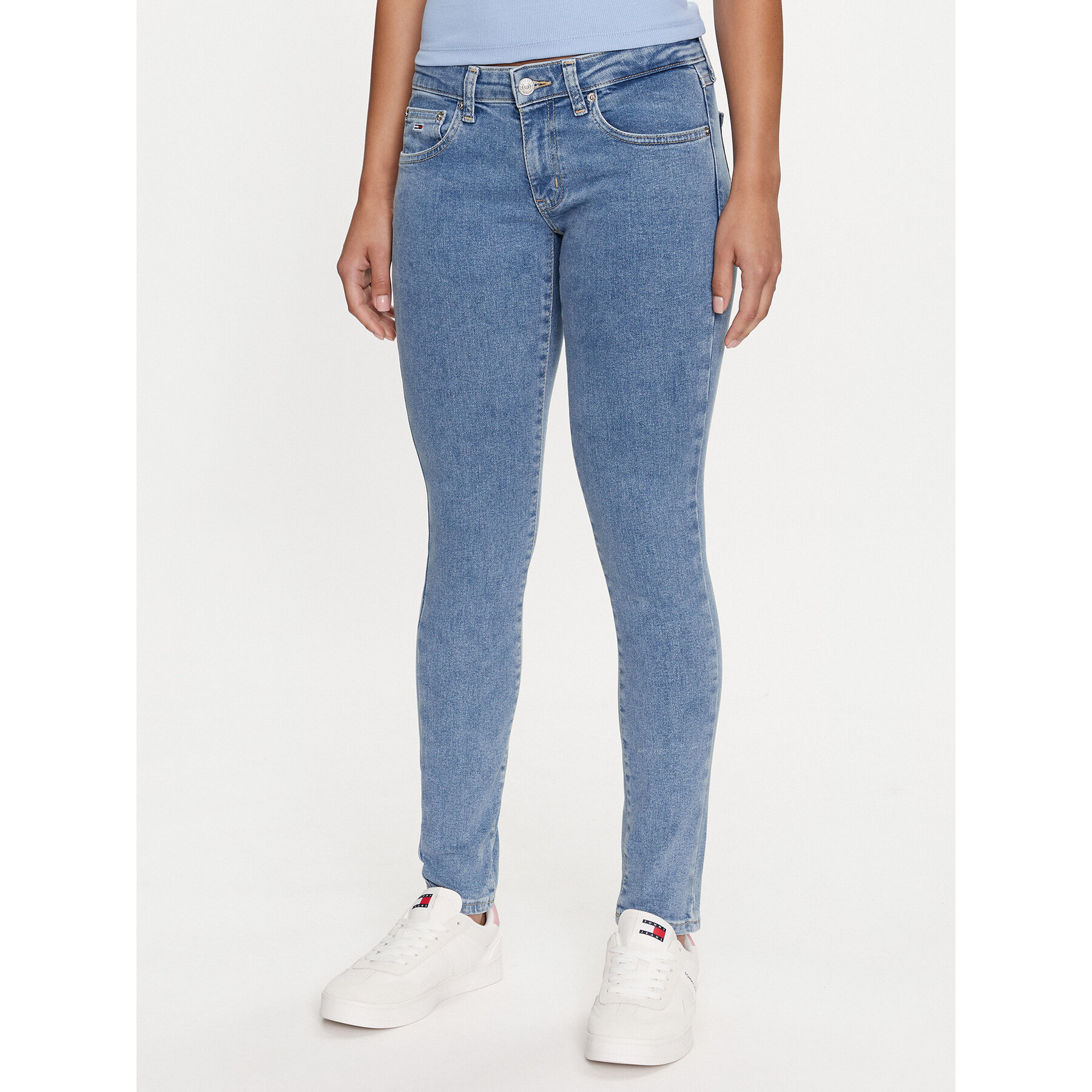 Tommy Jeans Jeansy Sophie DW0DW18237 Niebieski Skinny Fit