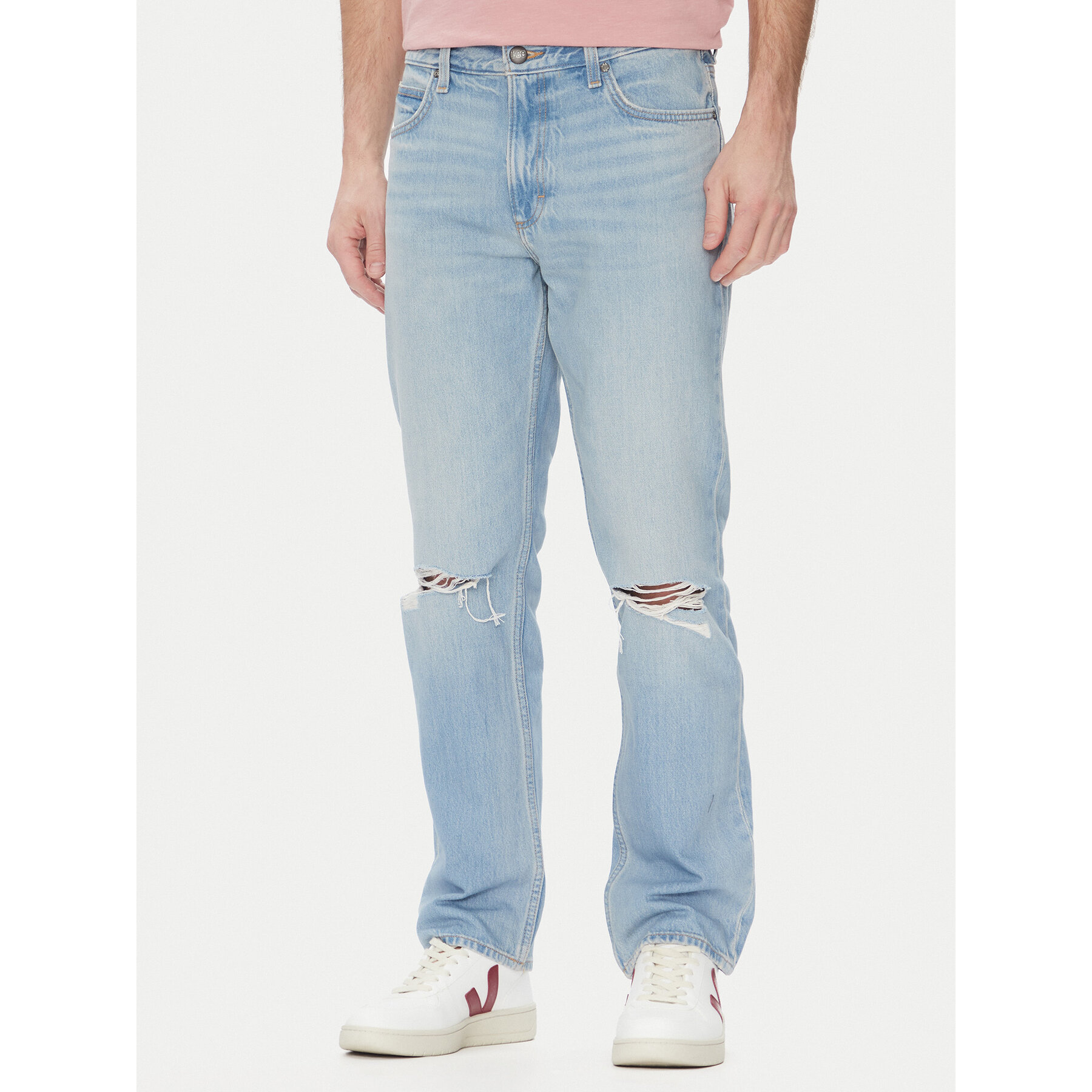Lee Jeansy West 112363966 Niebieski Straight Fit