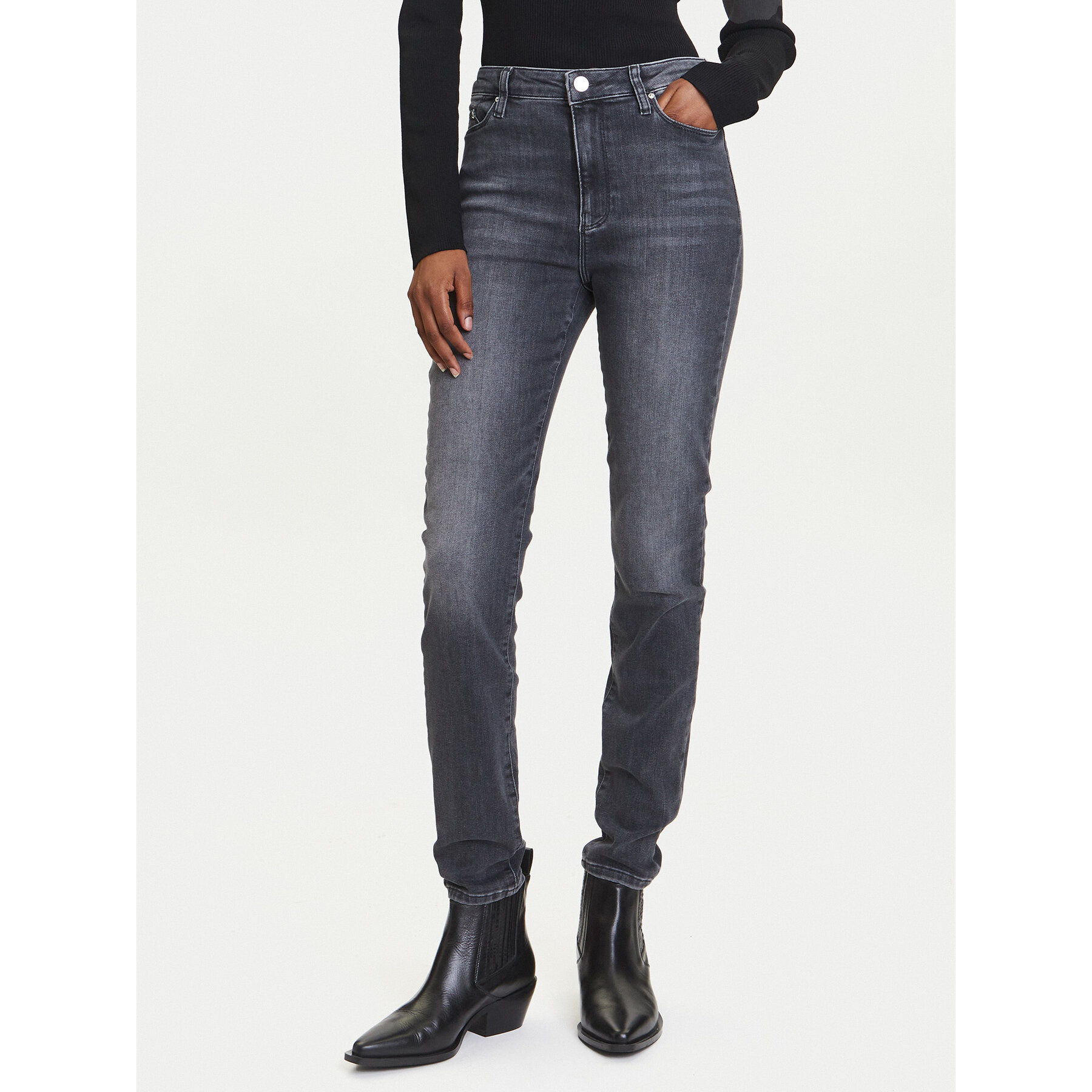 KARL LAGERFELD Jeansy A3W10016 Szary Skinny Fit