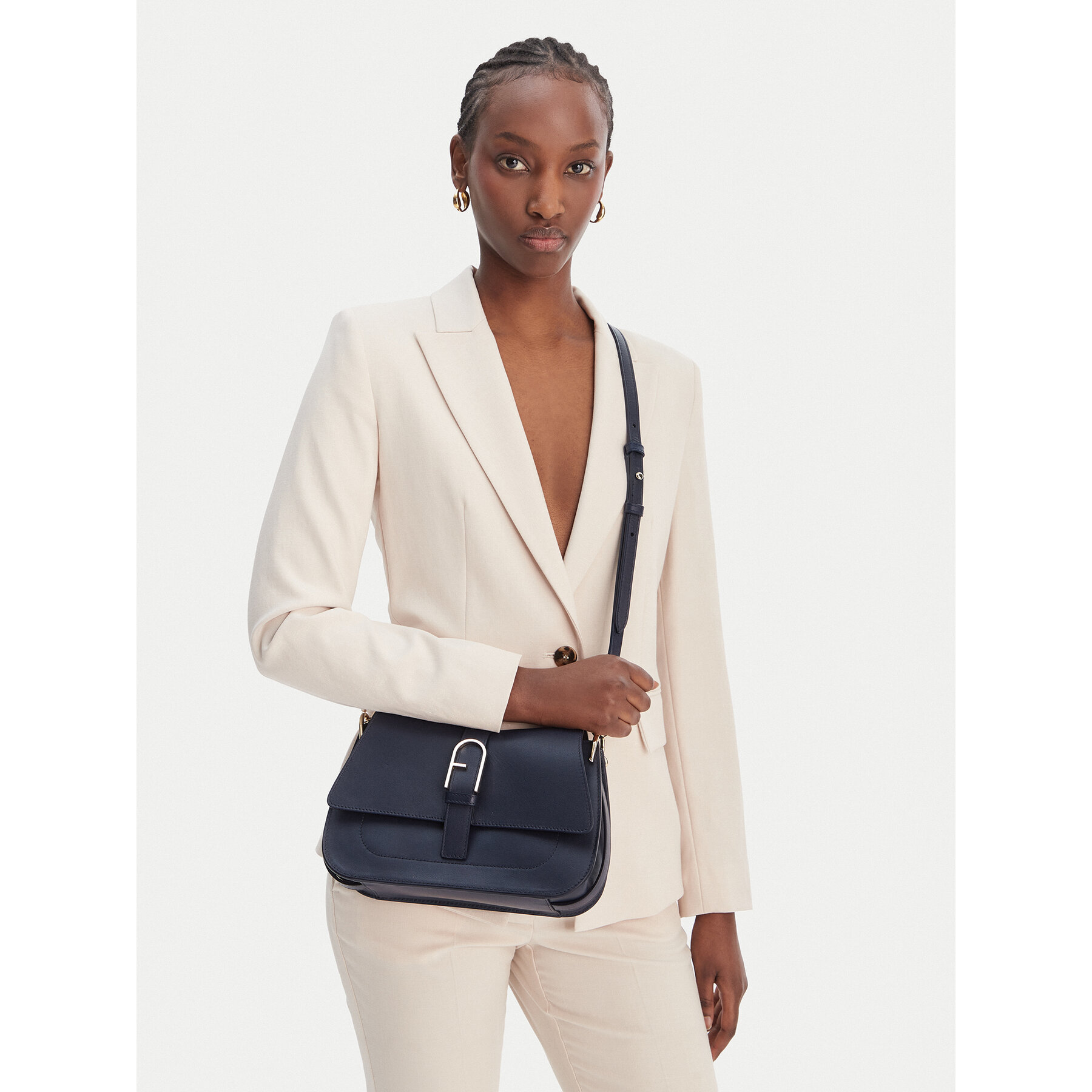 Furla Torebka Flow M Top WB00996 BX2045 BG 4852S Granatowy