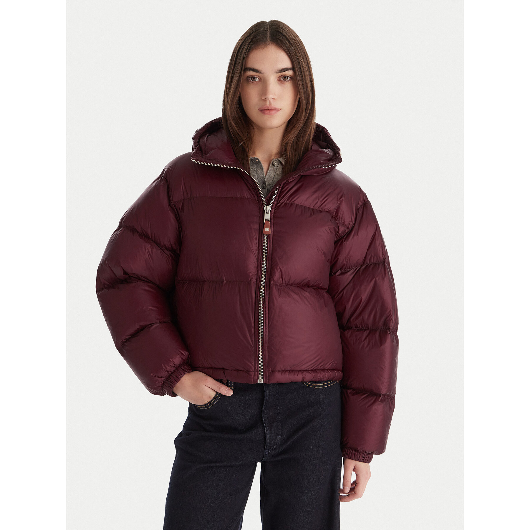 Tommy Hilfiger Kurtka puchowa WW0WW46541 Bordowy Regular Fit