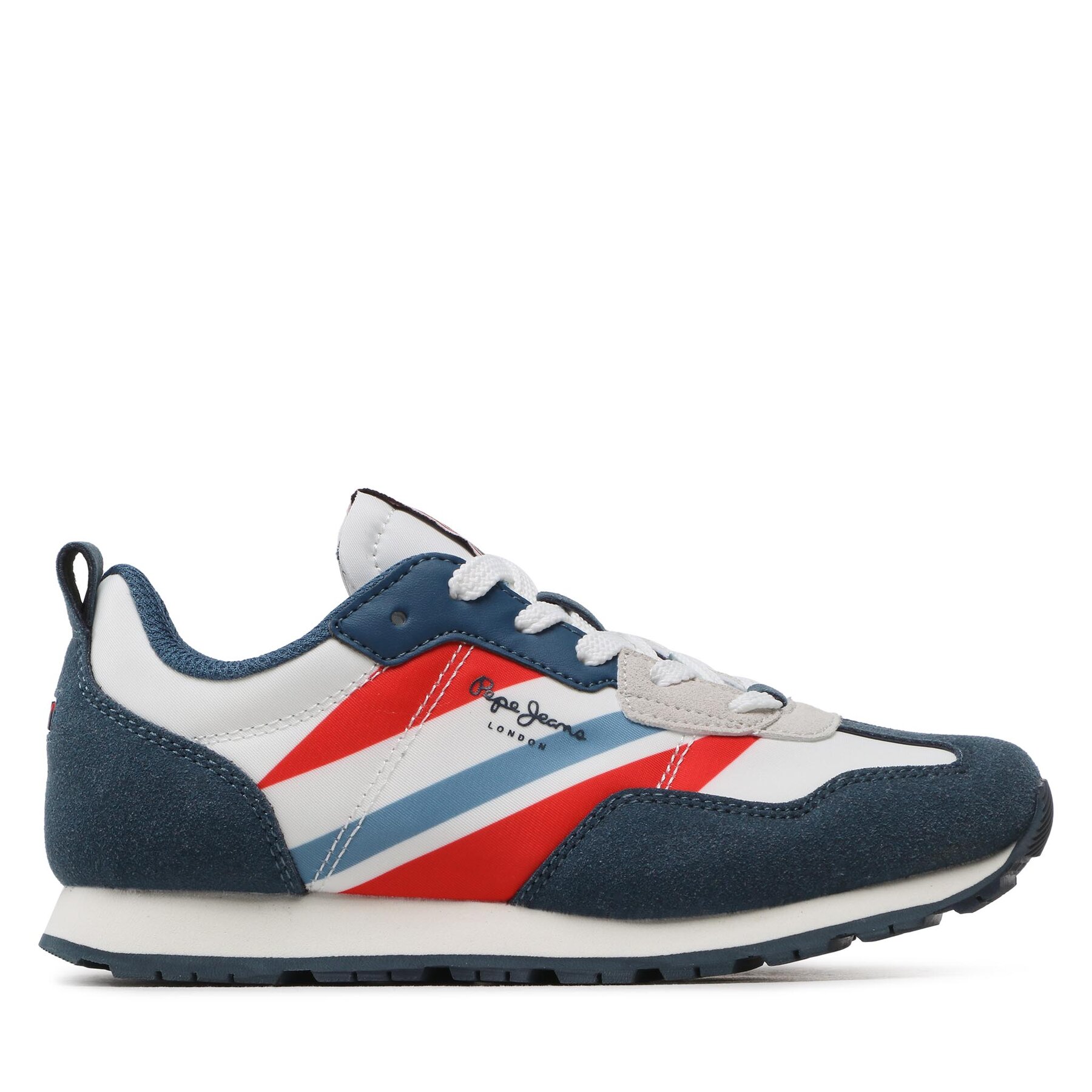 Pepe Jeans Sneakersy Foster Boy Print PBS30554 Niebieski