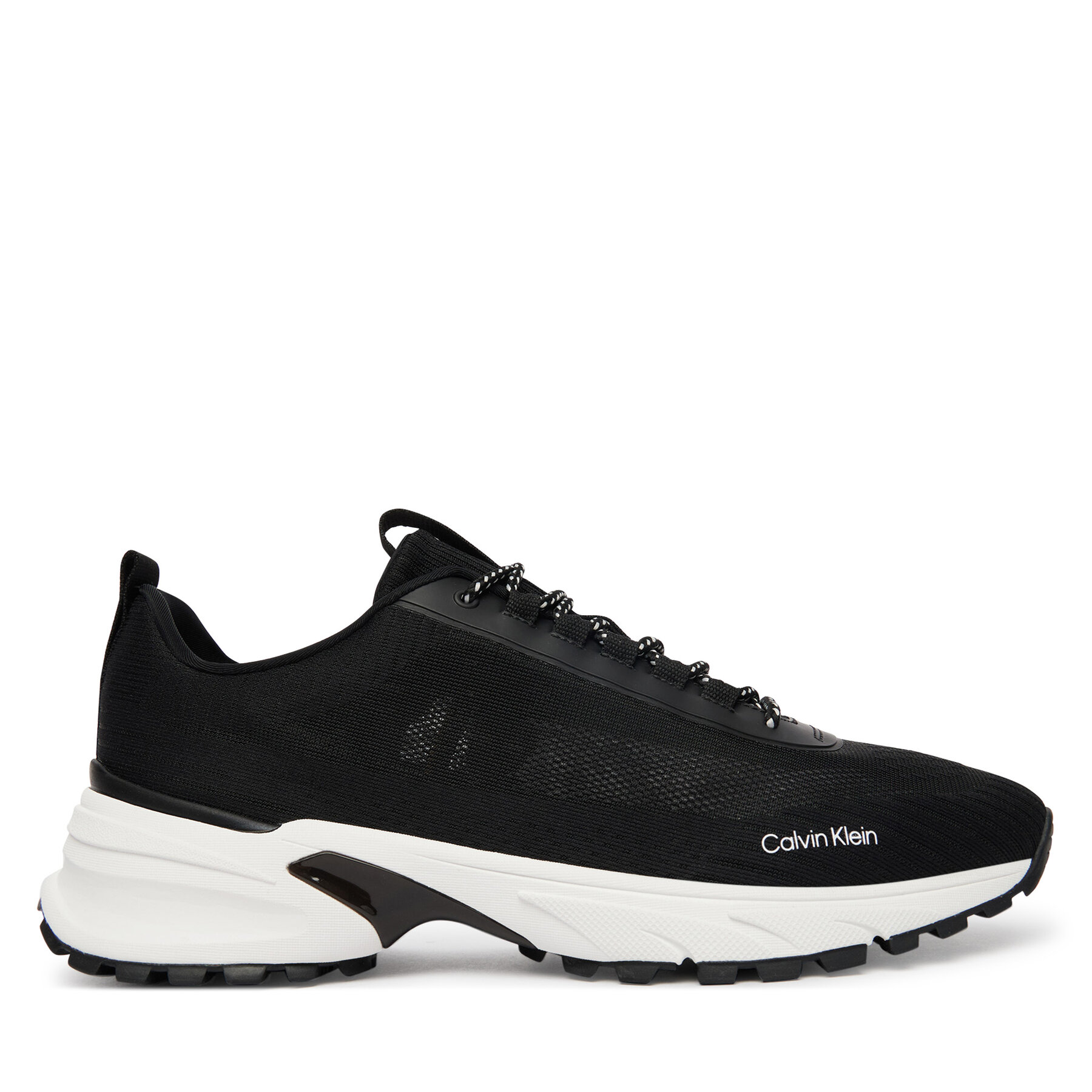 Calvin Klein Sneakersy Hike Runner Laceup Knit HM0HM02151 Czarny