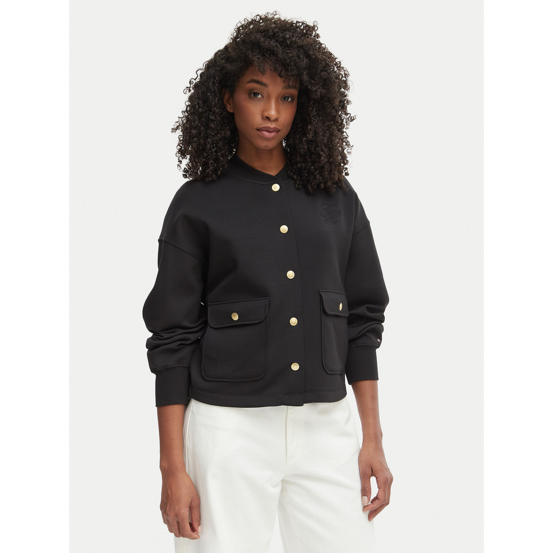 Tommy Hilfiger Kurtka przejściowa WW0WW48730 Czarny Relaxed Fit