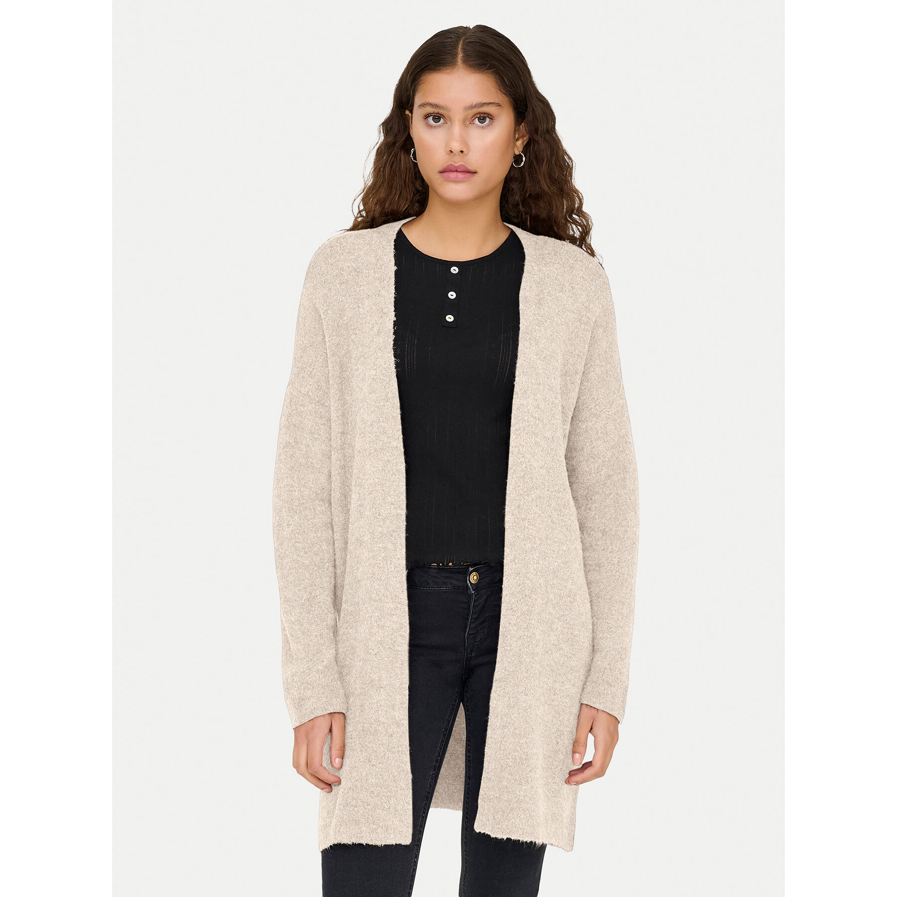 ONLY Kardigan Talio 15358604 Beżowy Regular Fit
