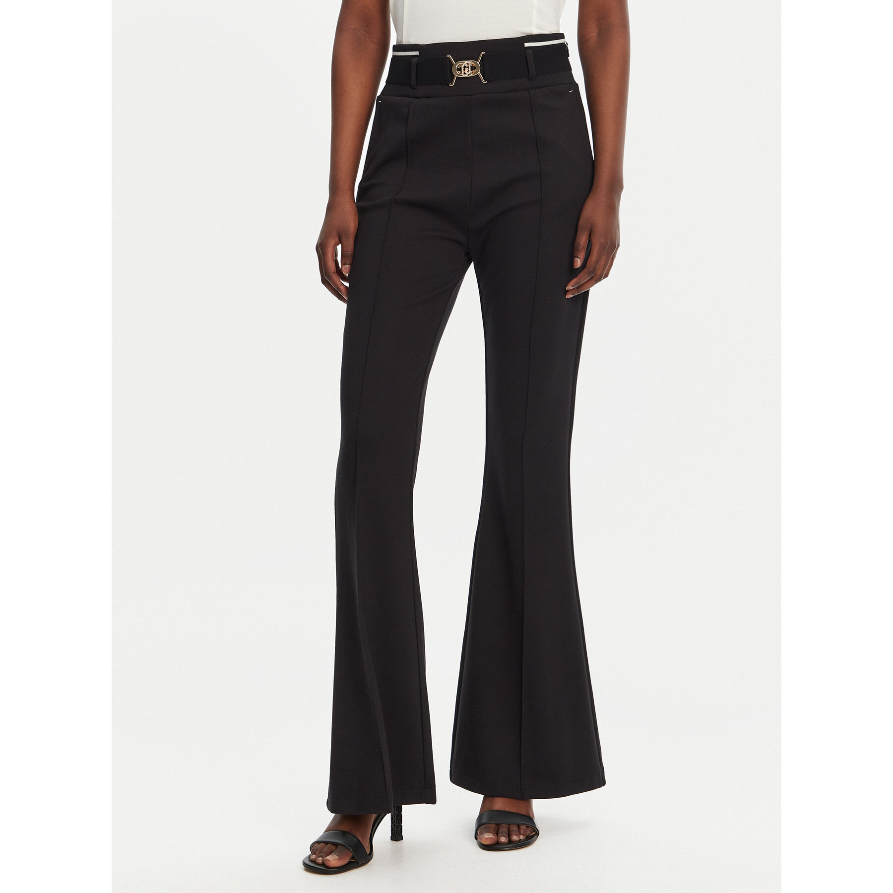 Liu Jo Sport Spodnie materiałowe TA5256 JS182 Czarny Flare Fit