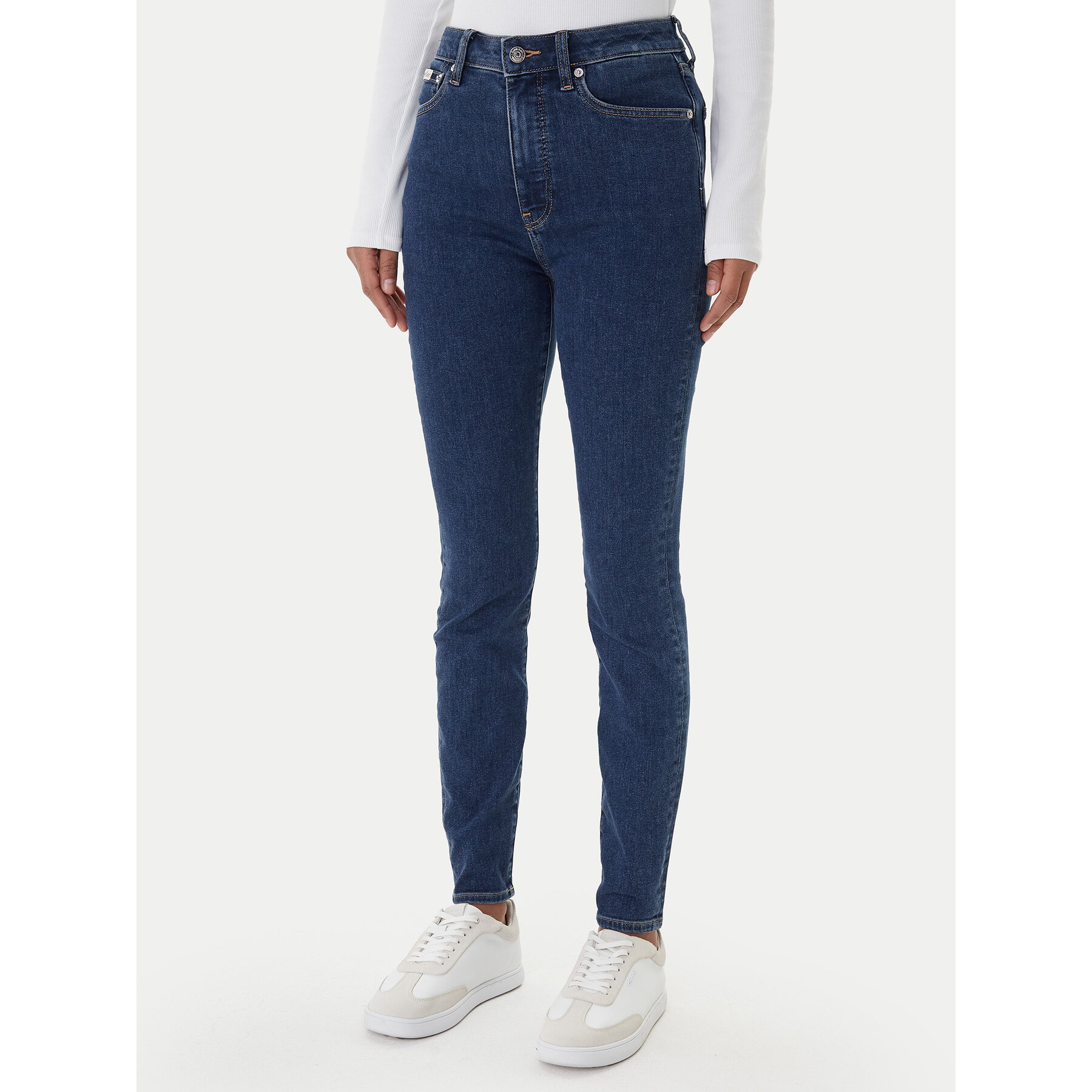 Calvin Klein Jeans Jeansy LV047E611G Granatowy Skinny Fit