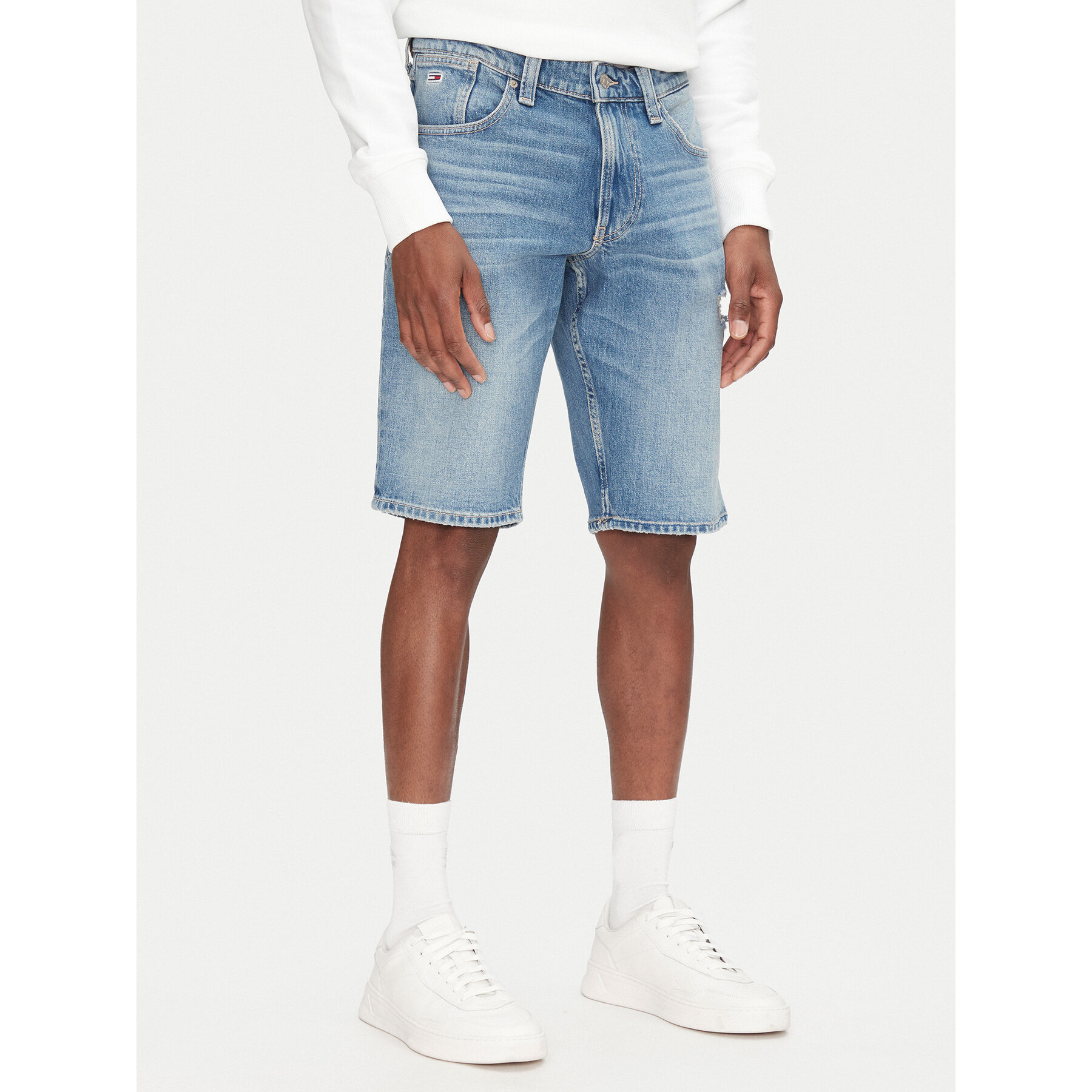 Tommy Jeans Szorty jeansowe Ronnie DM0DM21331 Niebieski Regular Fit
