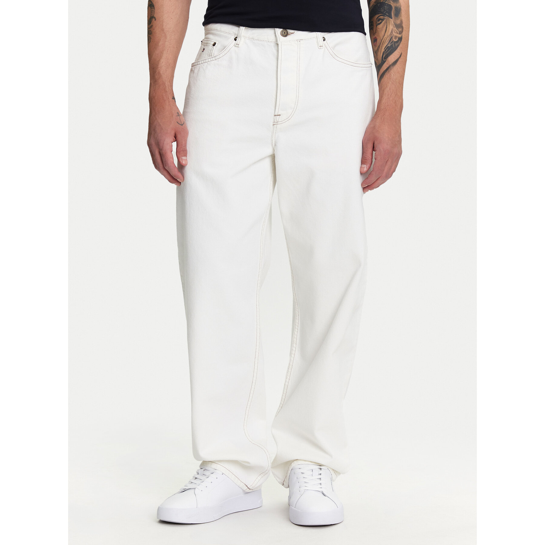 Tommy Hilfiger Jeansy F1 Movie MW0MW41381 Écru Loose Fit