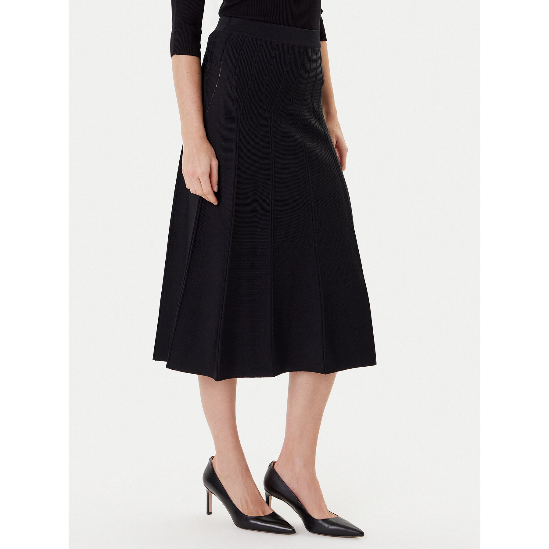 TWINSET Spódnica midi 252TP3641 Czarny Regular Fit