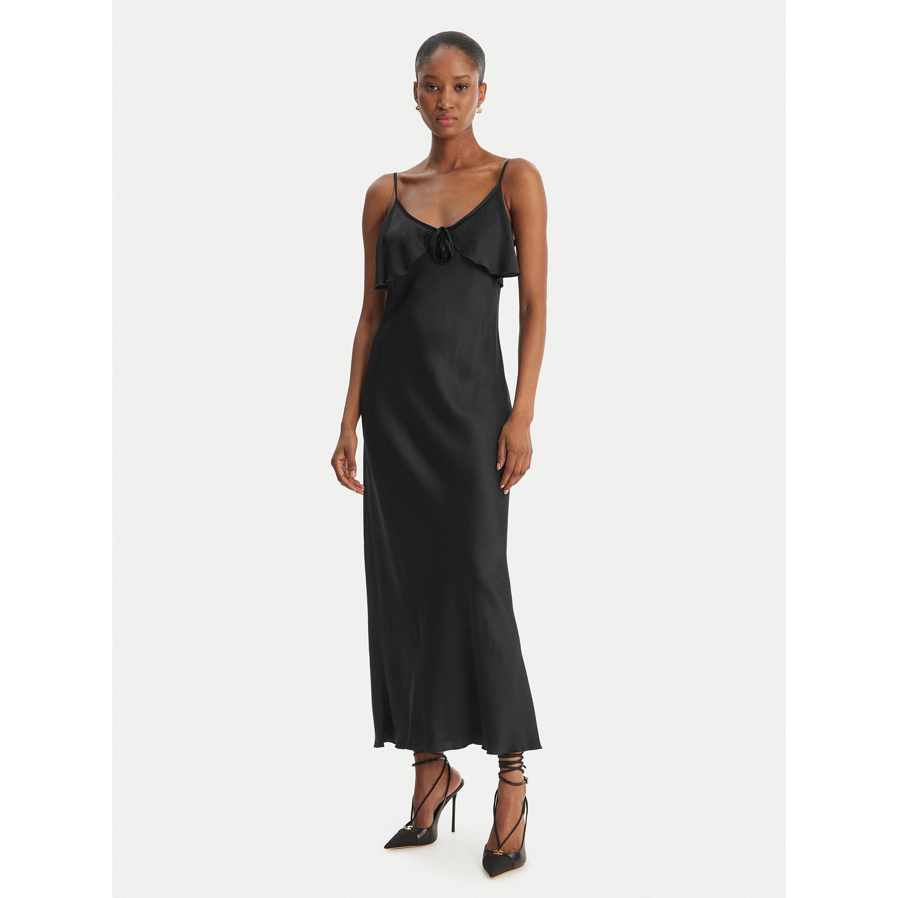 Fracomina Sukienka koktajlowa FS26SD2007W58301 Czarny Slim Fit