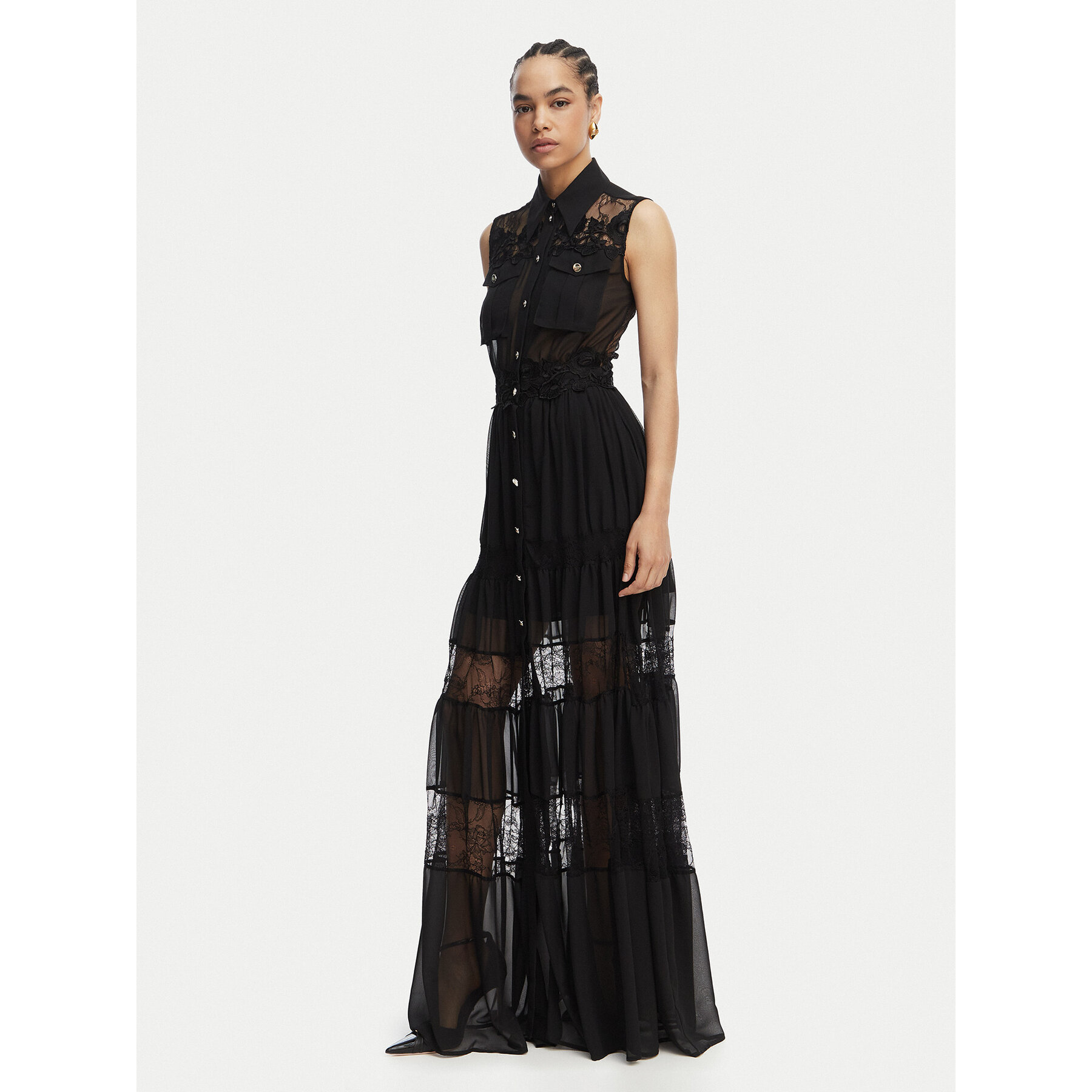 Babylon Sukienka wieczorowa EL0702 Czarny Regular Fit