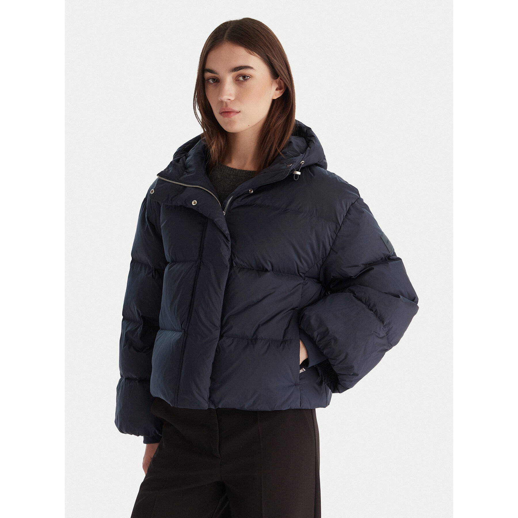 Calvin Klein Kurtka puchowa LV044D525G Granatowy Relaxed Fit