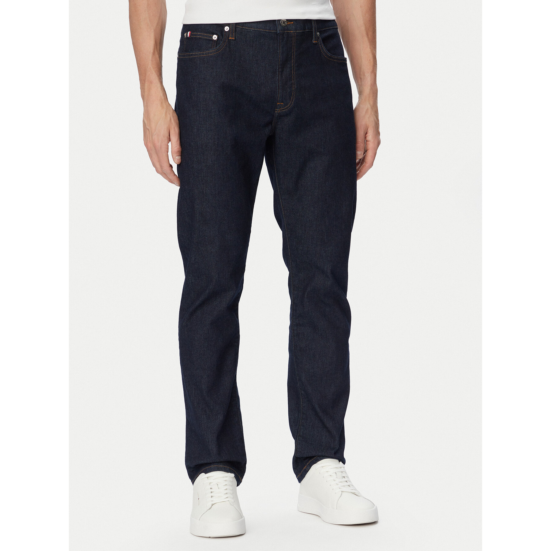 Tommy Hilfiger Jeansy Denton MW0MW42296 Granatowy Straight Leg