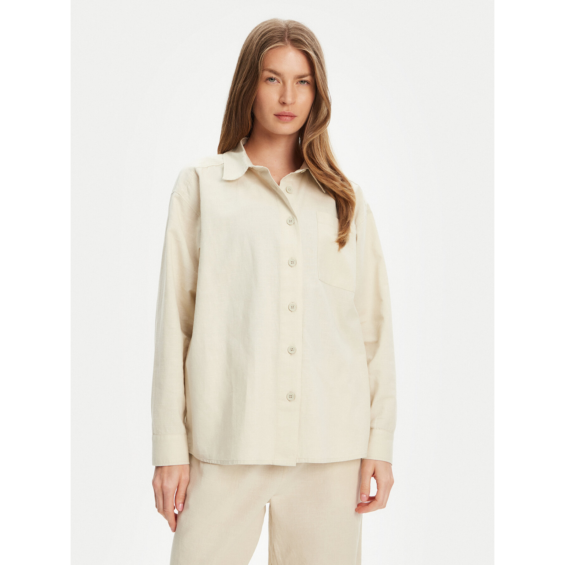 Mustang Koszula Willow 1016575 Beżowy Relaxed Fit