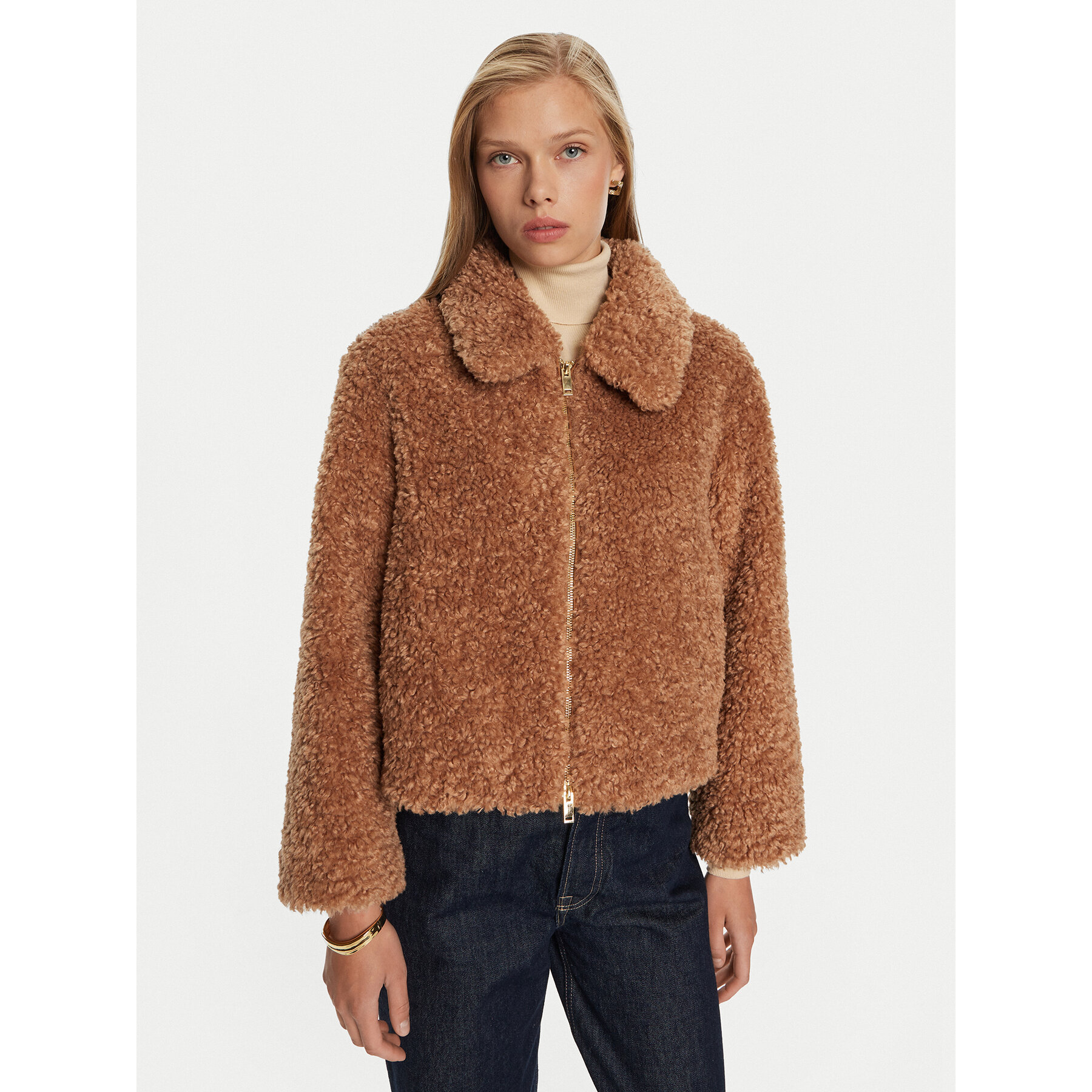 Marella Futro Bello 2423456012 Beżowy Regular Fit