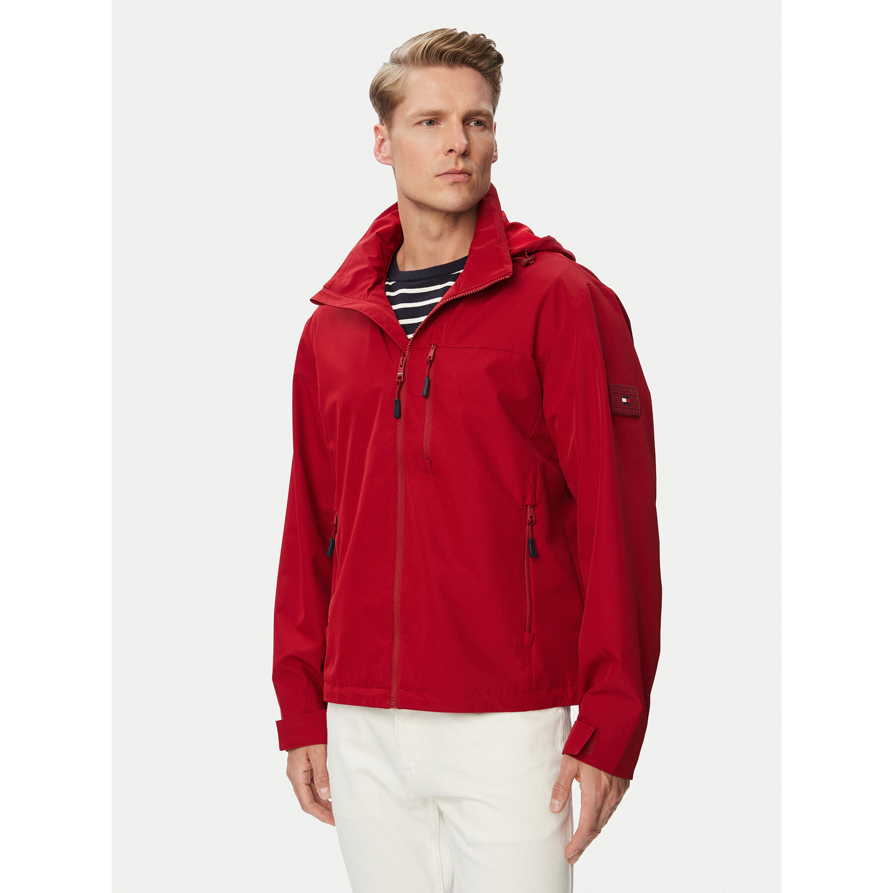 Tommy Hilfiger Kurtka przejściowa MW0MW44299 Czerwony Regular Fit
