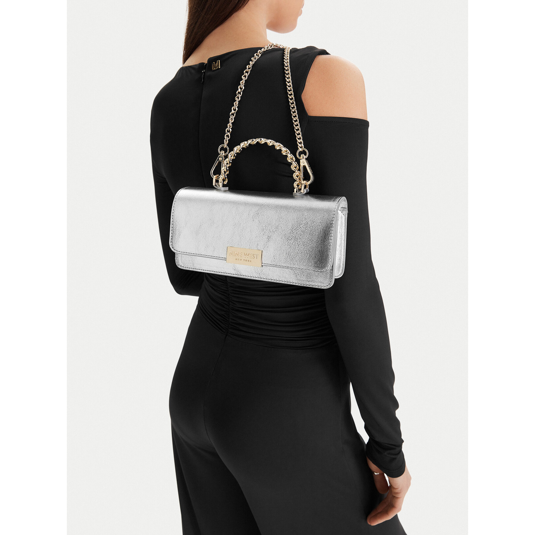 Nine West Torebka CEO-Mercer Mood-KY317 Srebrny