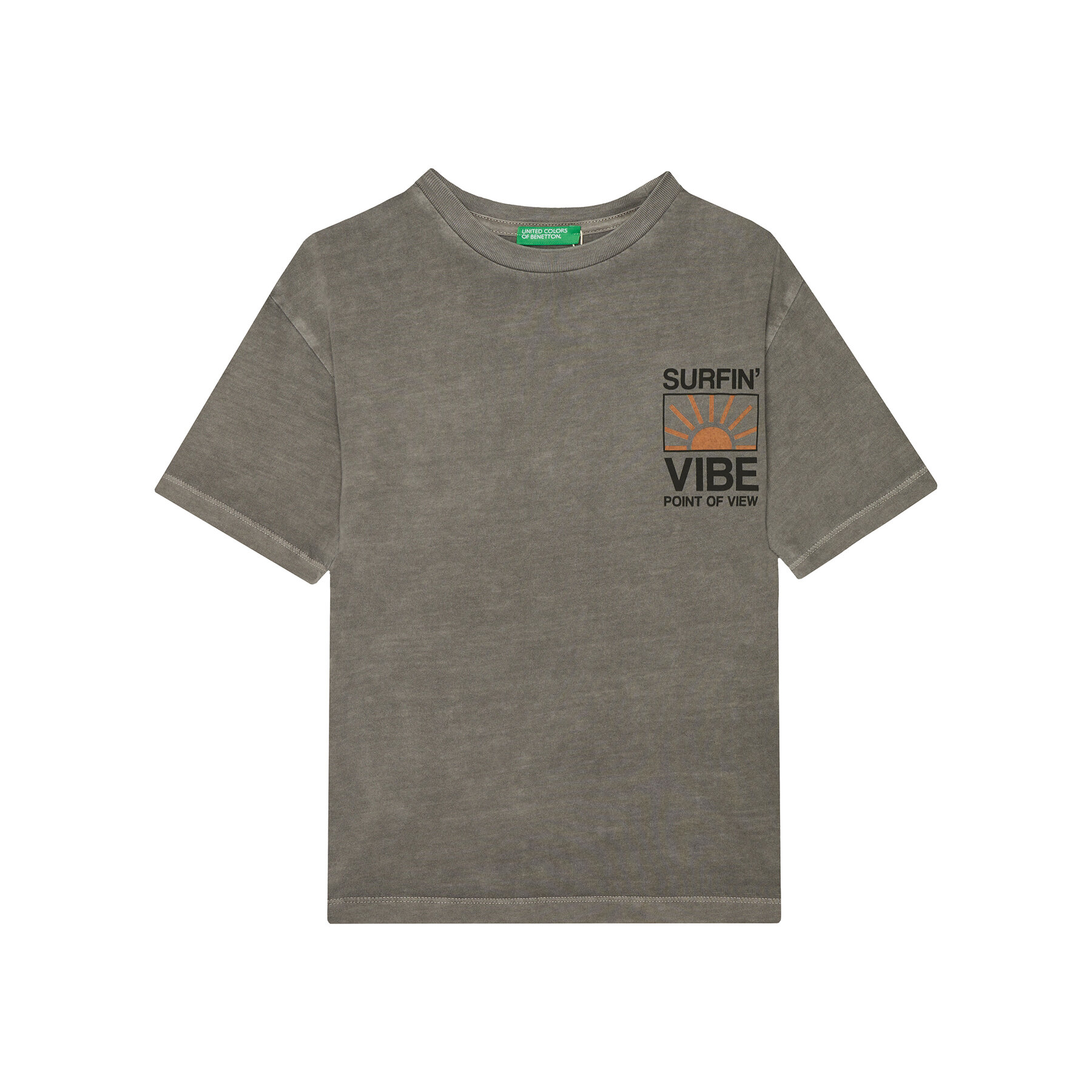 United Colors Of Benetton T-Shirt 3PCMC10N7 Szary Regular Fit
