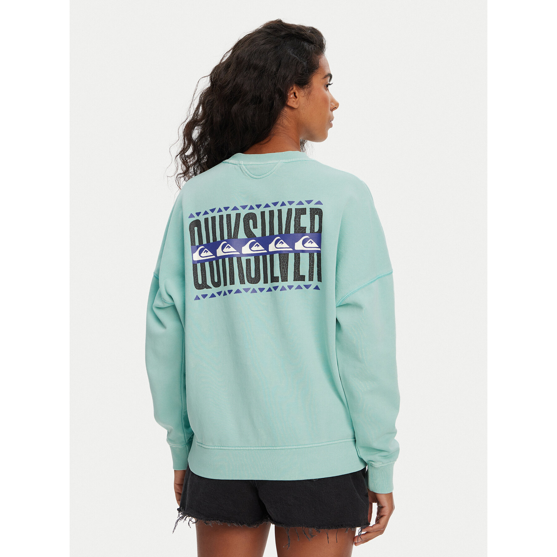 Quiksilver Bluza EQWFT03179 Błękitny Oversize
