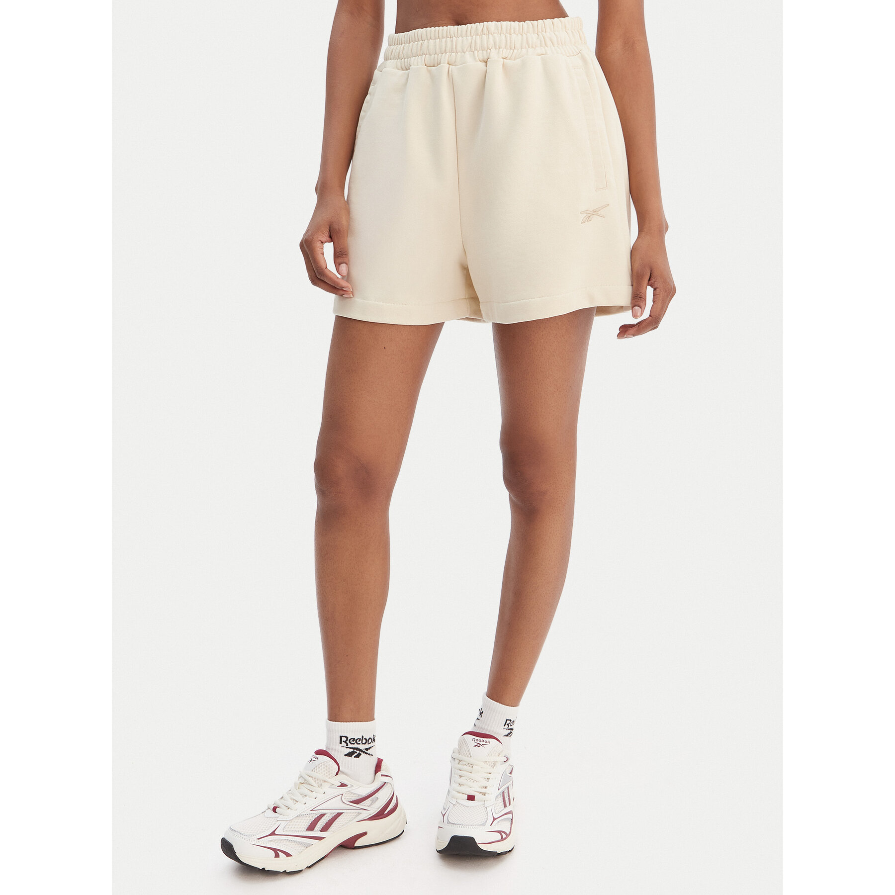 Reebok Szorty sportowe Reebok x Ewa Chodakowska RK25623CCW Beżowy Regular Fit
