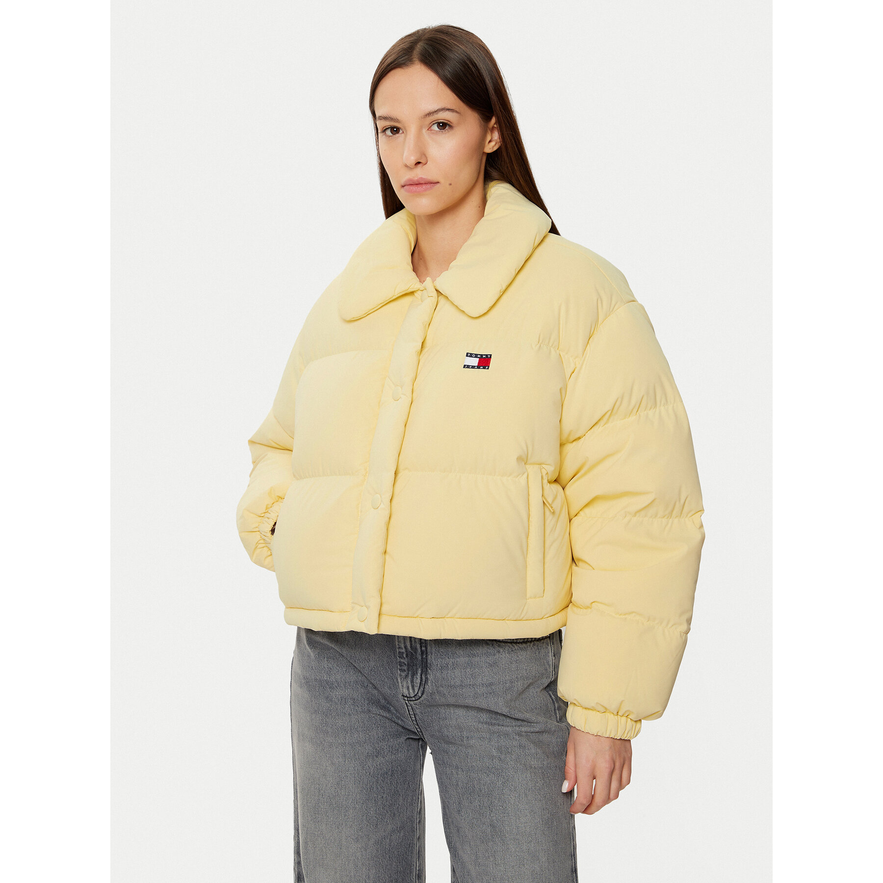 Tommy Jeans Kurtka puchowa DW0DW20390 Beżowy Regular Fit