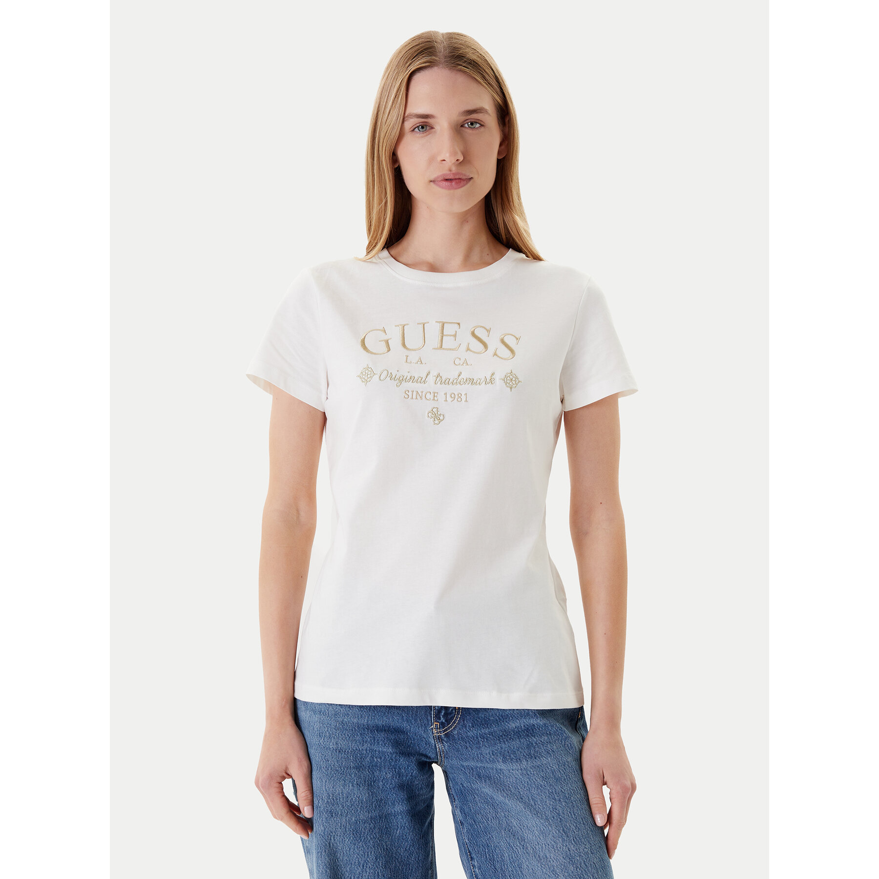 Guess T-Shirt V5YI03 I3Z14 Biały Regular Fit