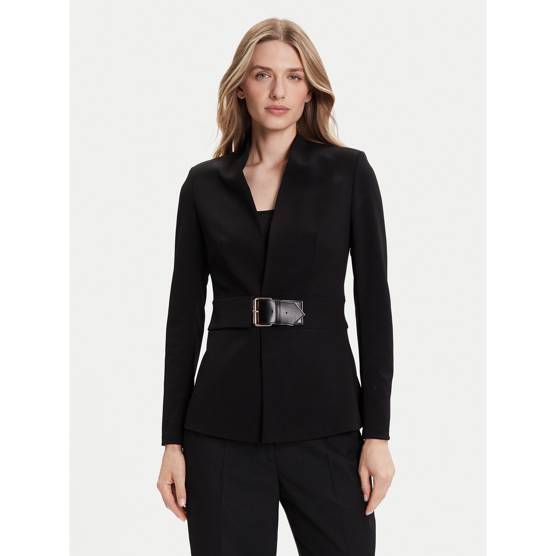 Rinascimento Marynarka CFC0126214003 Czarny Slim Fit