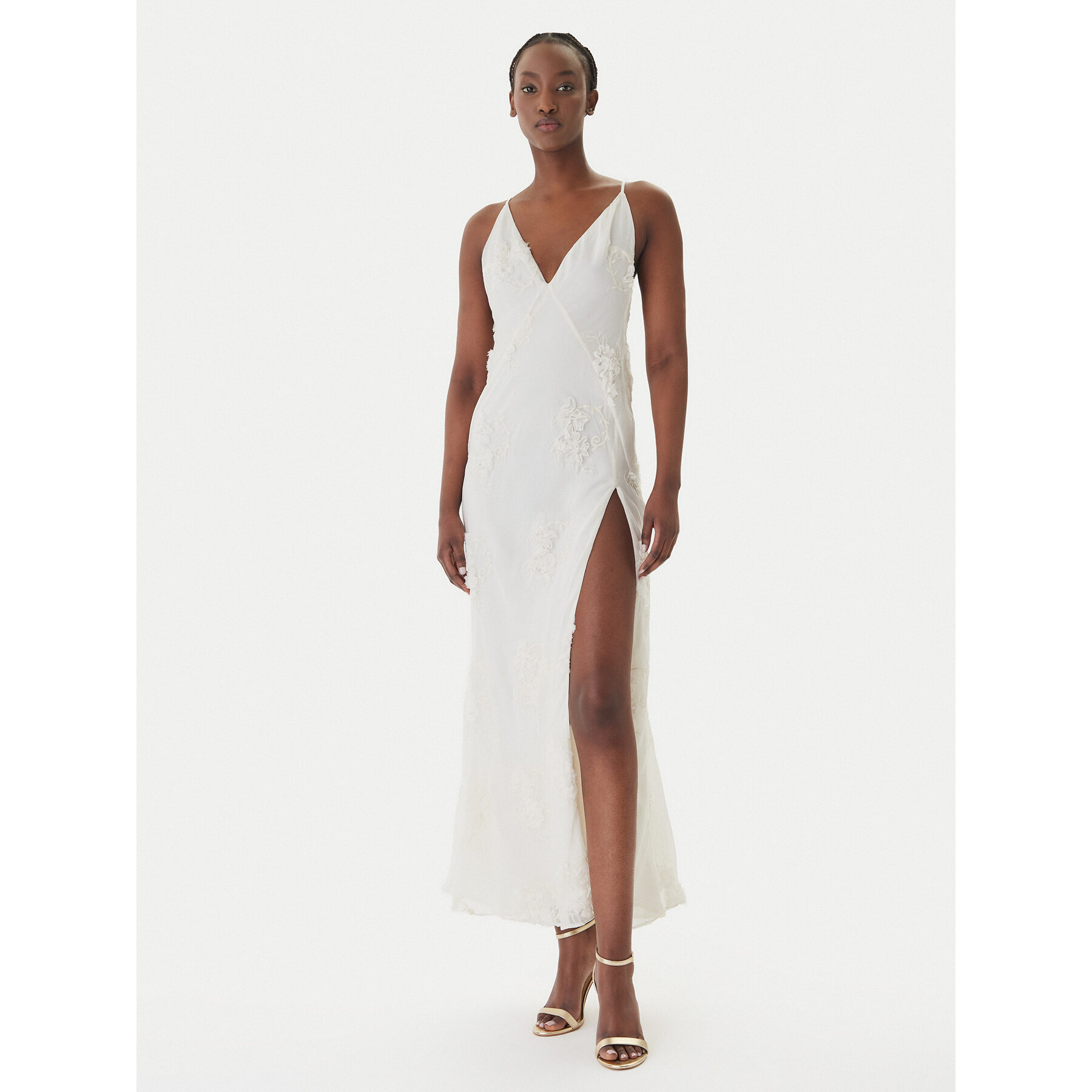 Bardot Sukienka wieczorowa Romaya 60334DB Écru Regular Fit