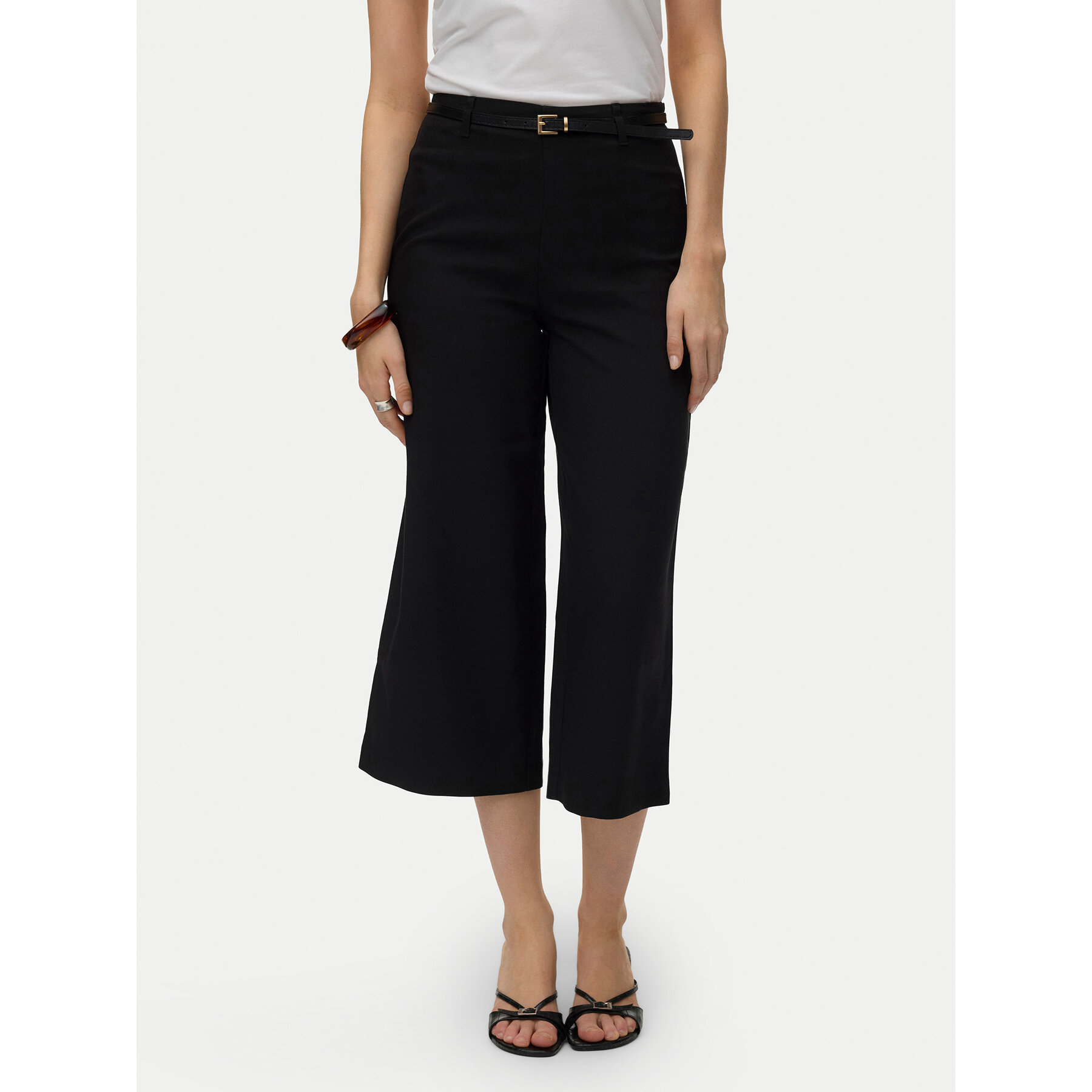 Vero Moda Kuloty Elma 10339926 Czarny Wide Leg