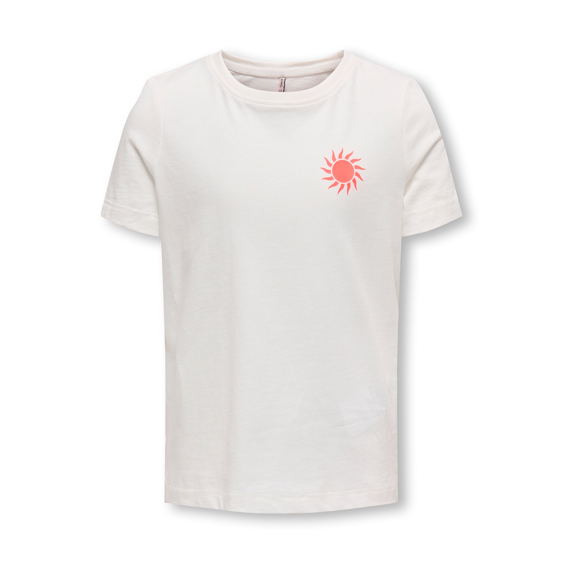 Kids ONLY T-Shirt Happy Life 15340140 Biały Regular Fit