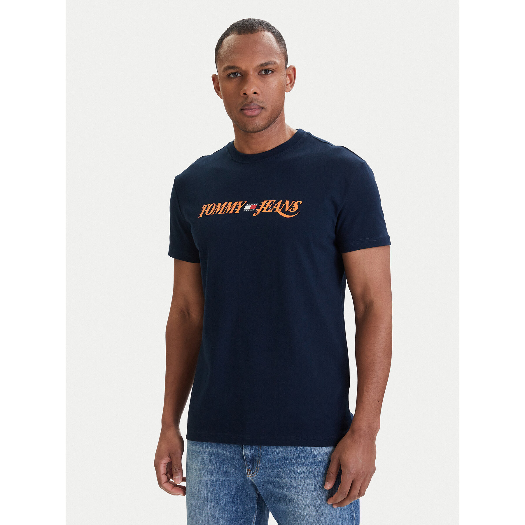 Tommy Jeans T-Shirt DM0DM22548 Granatowy Regular Fit