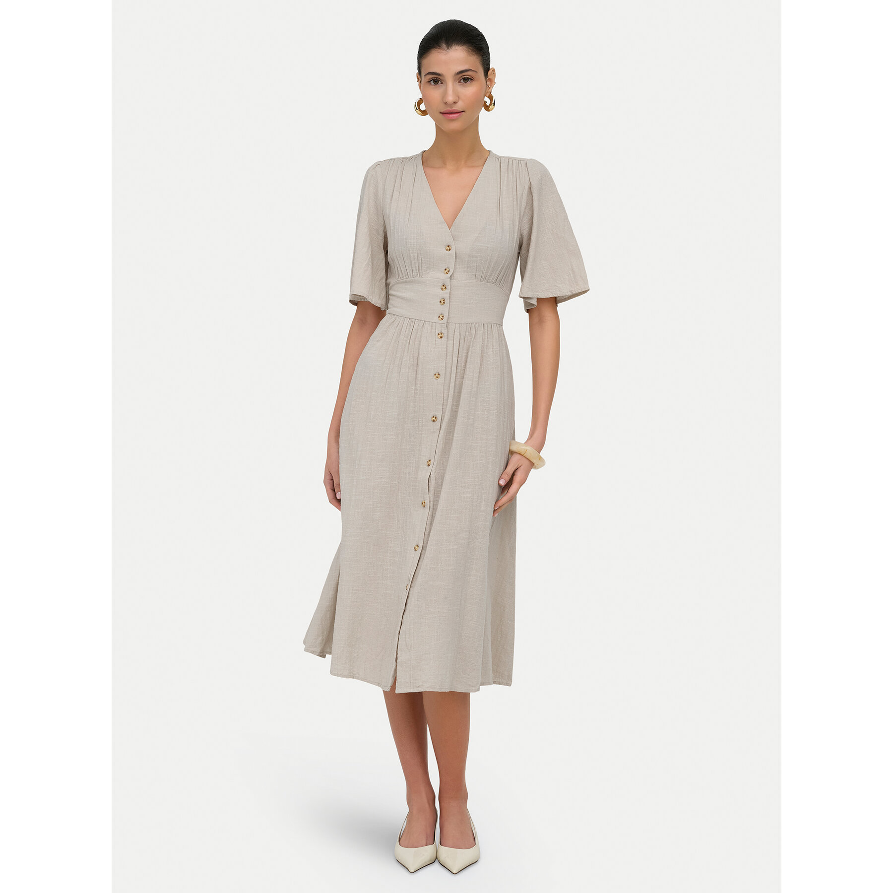 ONLY Sukienka codzienna Tizana 15373535 Beżowy Regular Fit