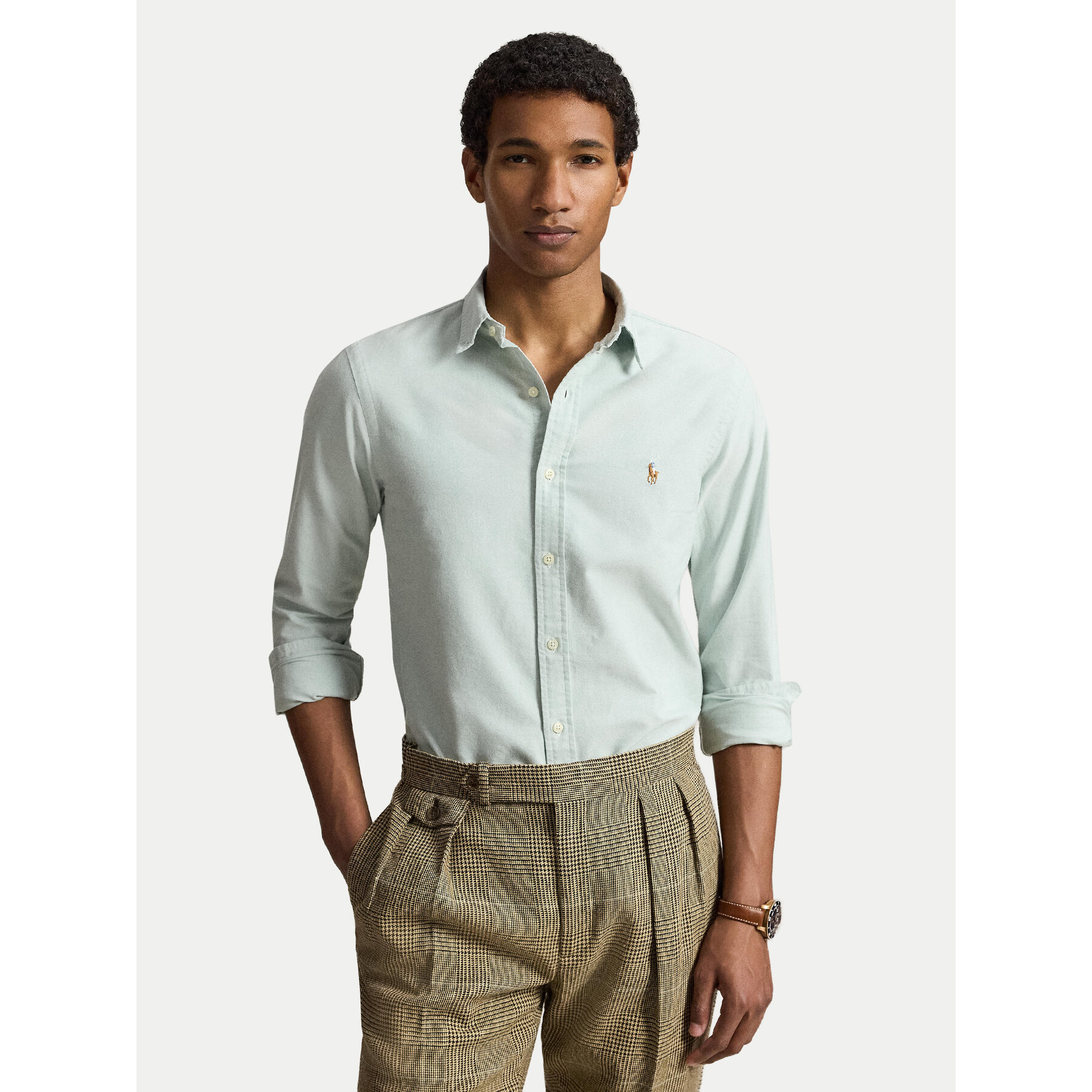 Polo Ralph Lauren Koszula 710792161501 Zielony jasny Slim Fit