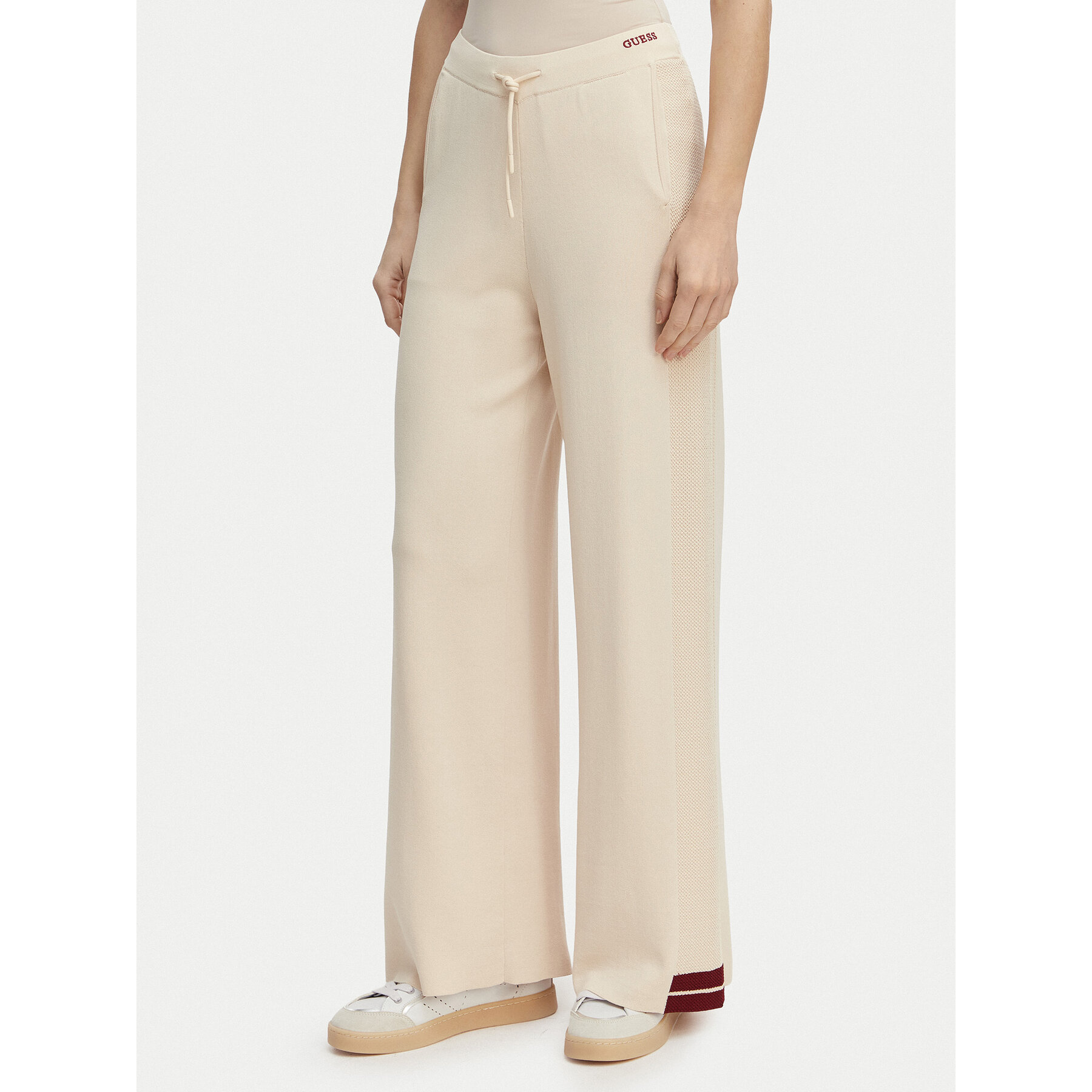 Guess Spodnie dresowe V6GB06 Z0651 Beżowy Wide Leg