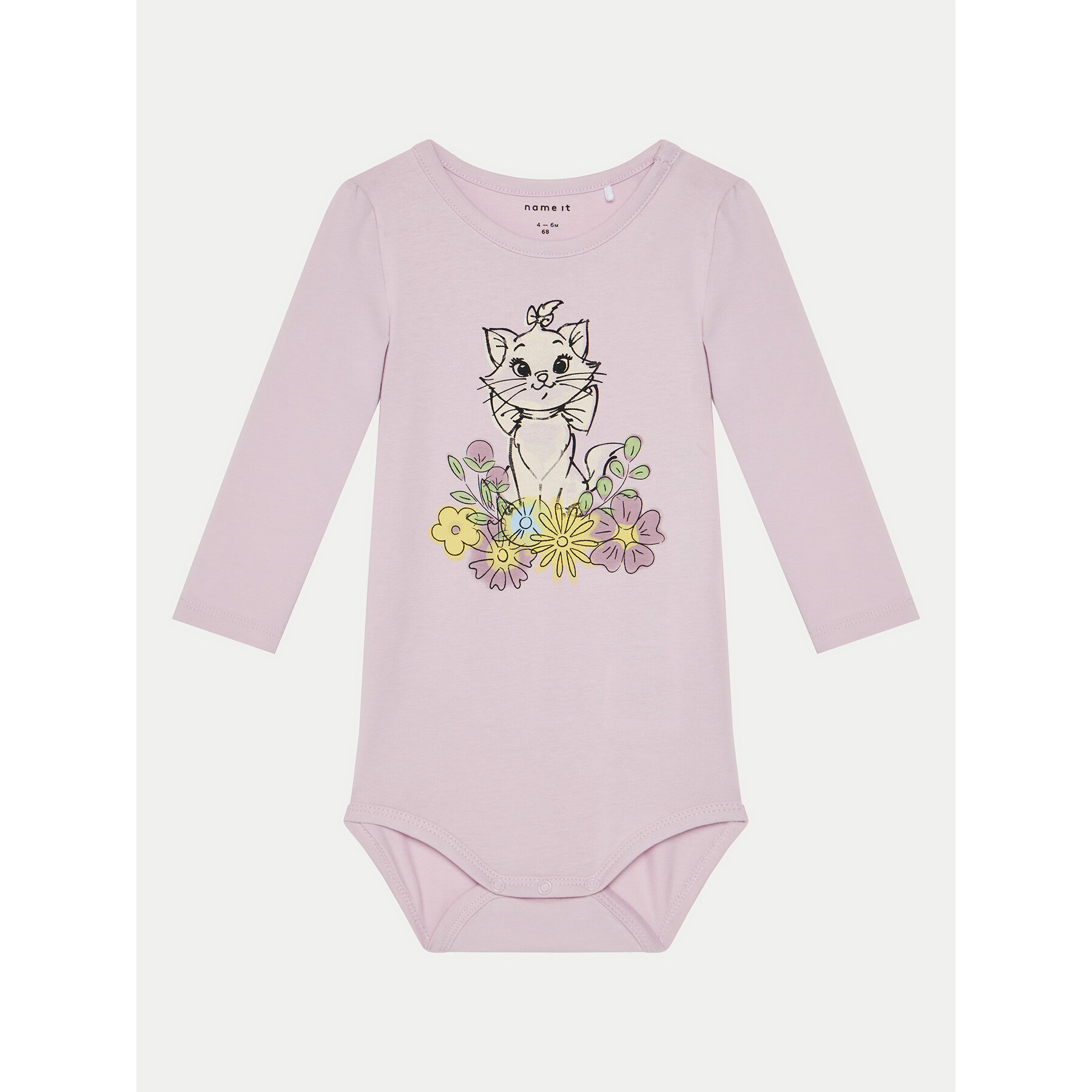 NAME IT Body dziecięce 13238194 Różowy Regular Fit