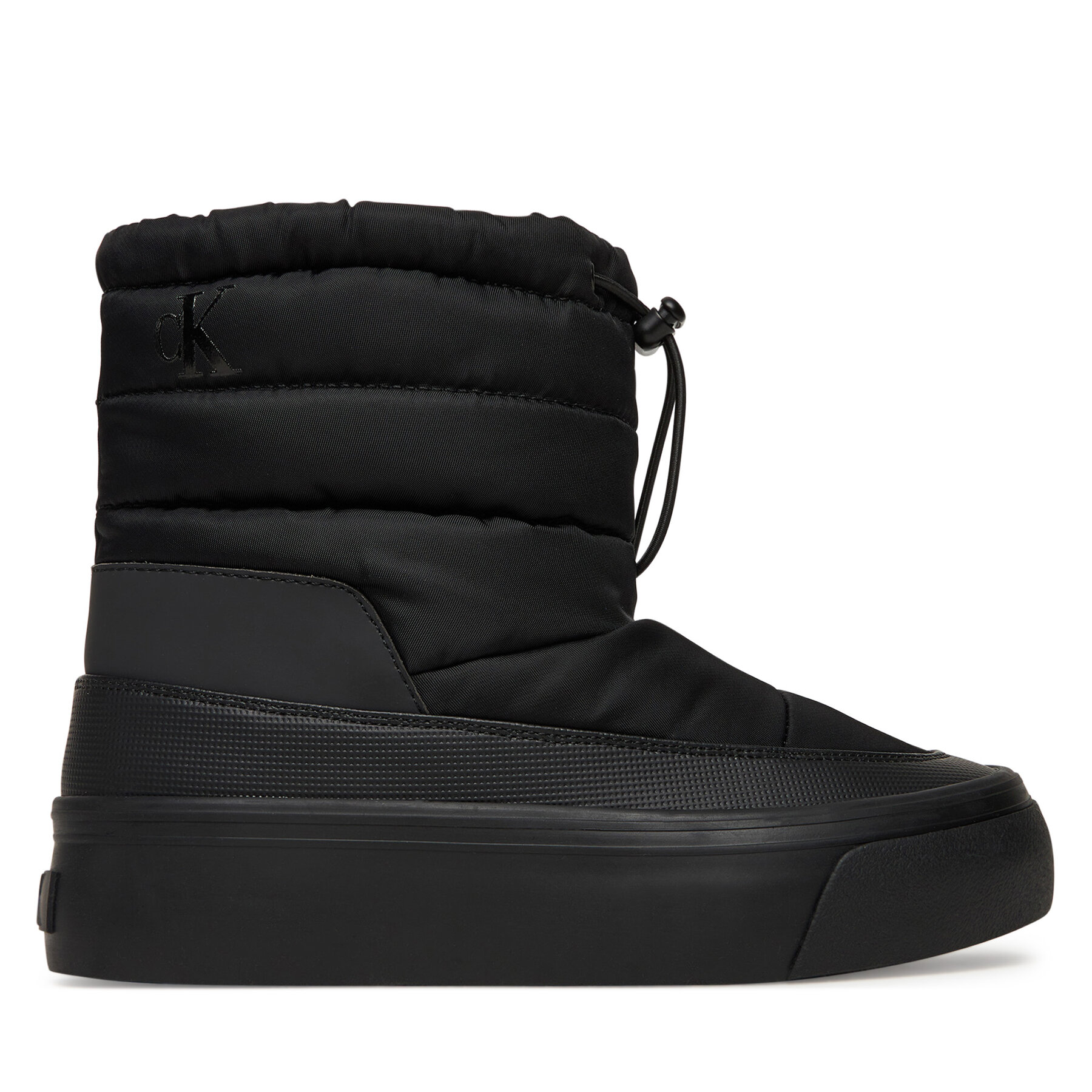 Calvin Klein Śniegowce Vulc Flatf Snowboot Nylon Mix Mg YW0YW01977 Czarny